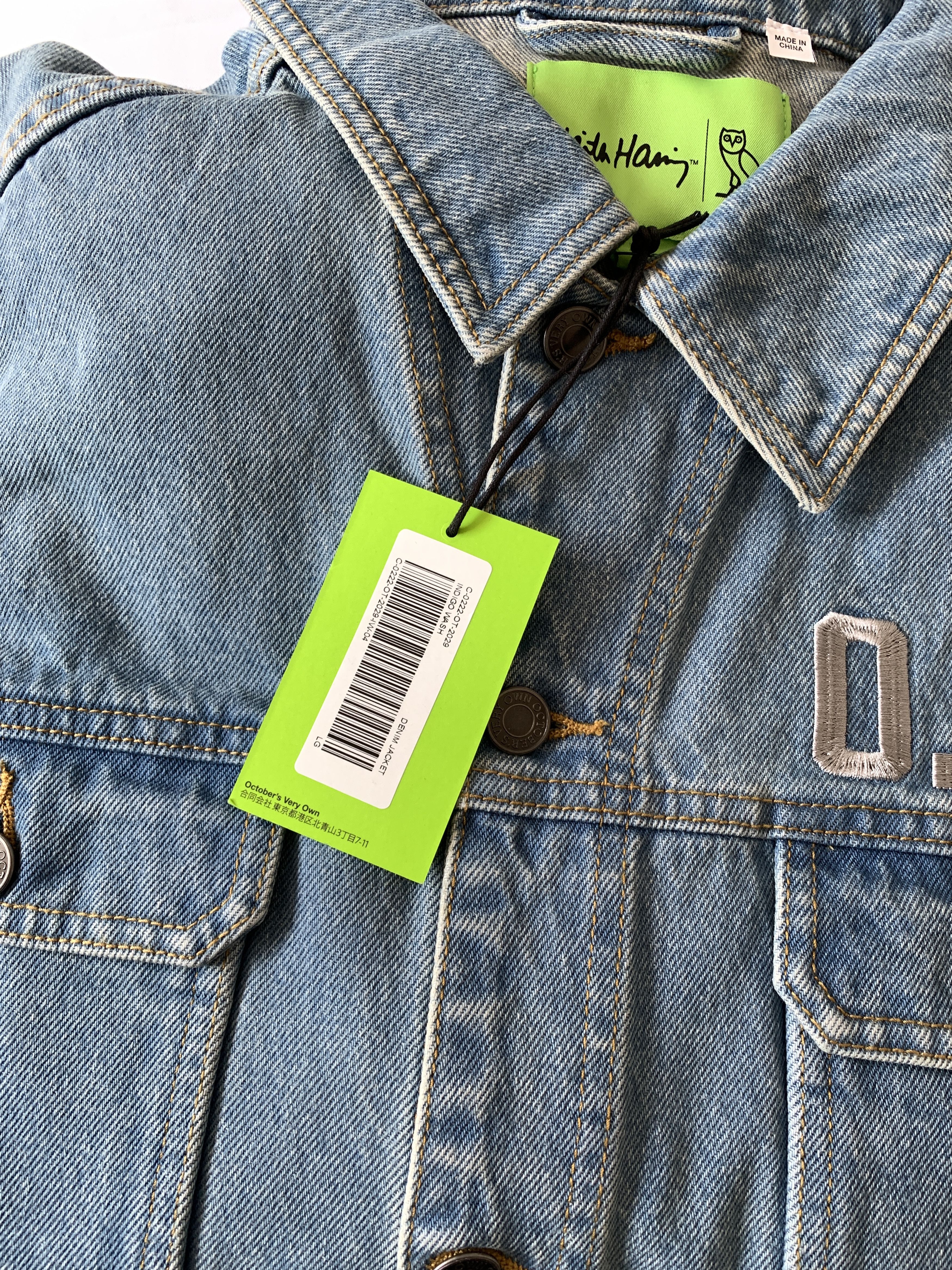 Drake OVO x Keith Haring Denim Trucker Jacket Washed Indigo Size US L / EU 52-54 / 3 - 4 Thumbnail