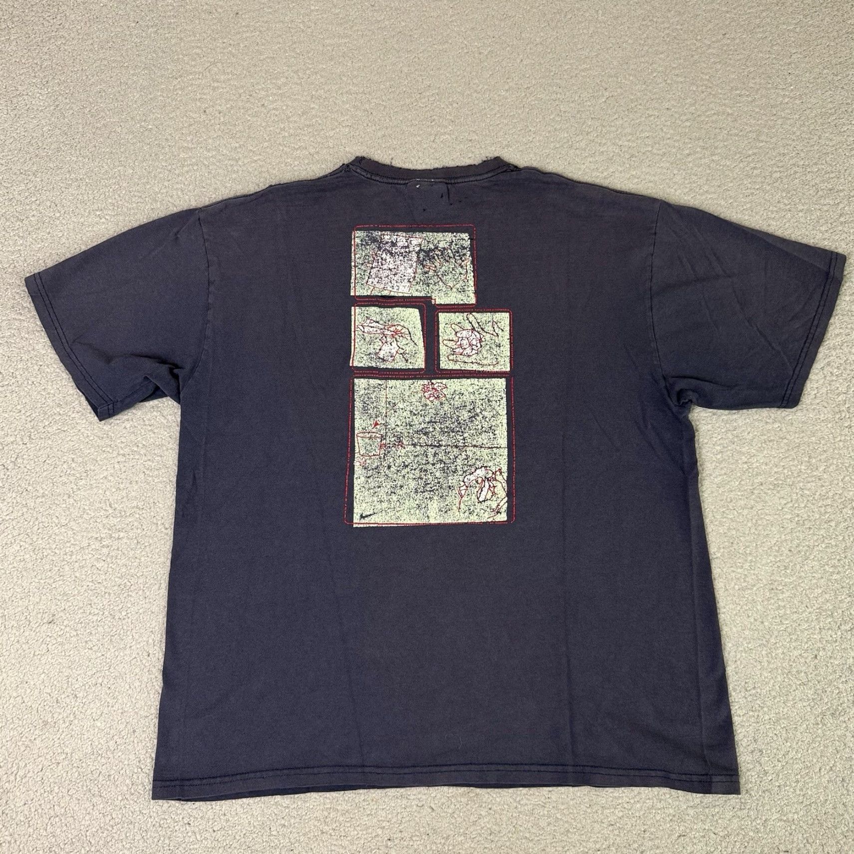 Nike VINTAGE Nike Shirt Mens L Blue Basketball Swoosh Follow Through Distressed L Size US L / EU 52-54 / 3 - 4 Thumbnail