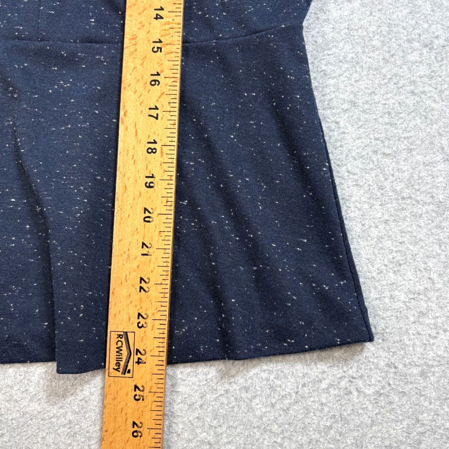 Ann Taylor Ann Taylor Shirt Woman M Blue Speckled Peplum Capsule Office Preppy Heritage Capsul Size M / US 6-8 / IT 42-44 - 6 Thumbnail