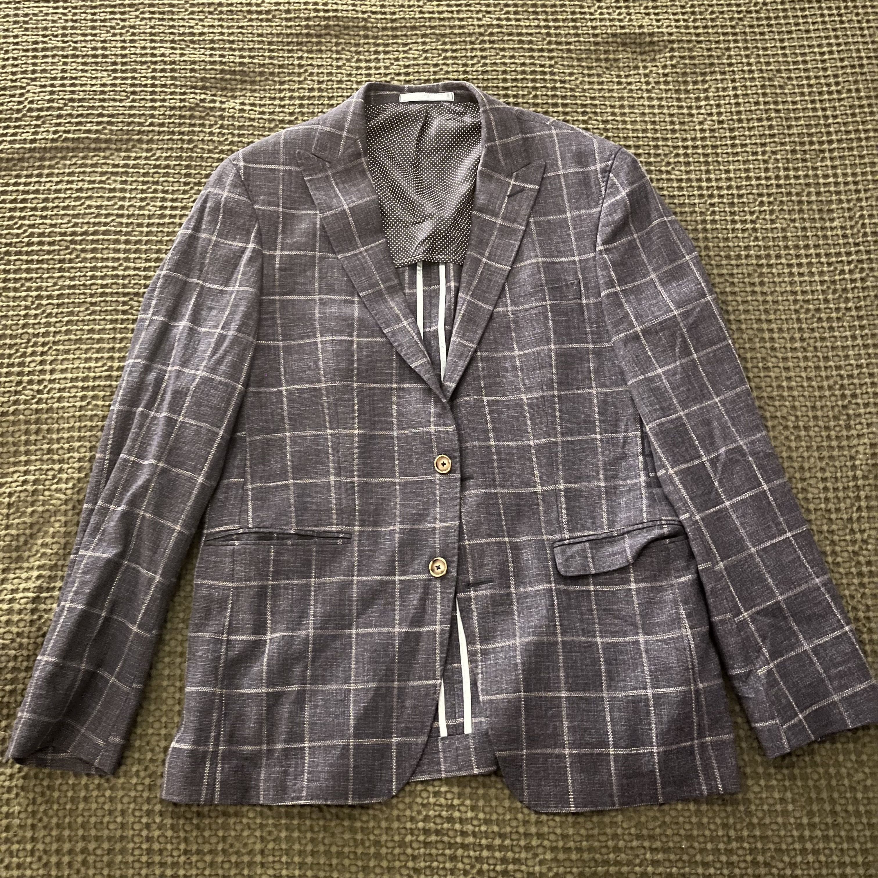 SAND Blue plaid blazer size 40R Size 40R - 1 Thumbnail