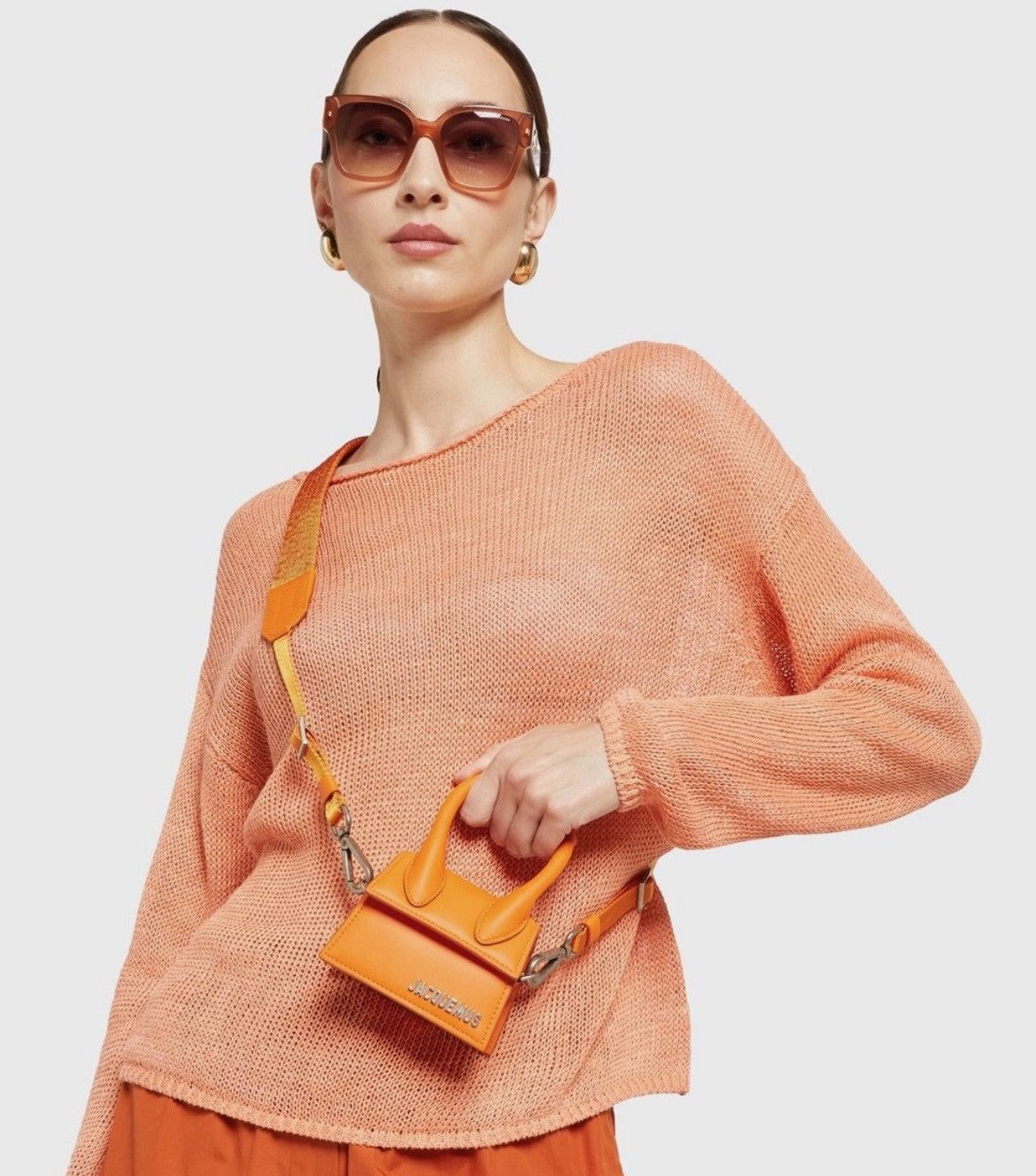 Jacquemus Jacquemus Le Chiquito Mini Leather Handbag in ORANGE Size ONE SIZE - 8 Thumbnail