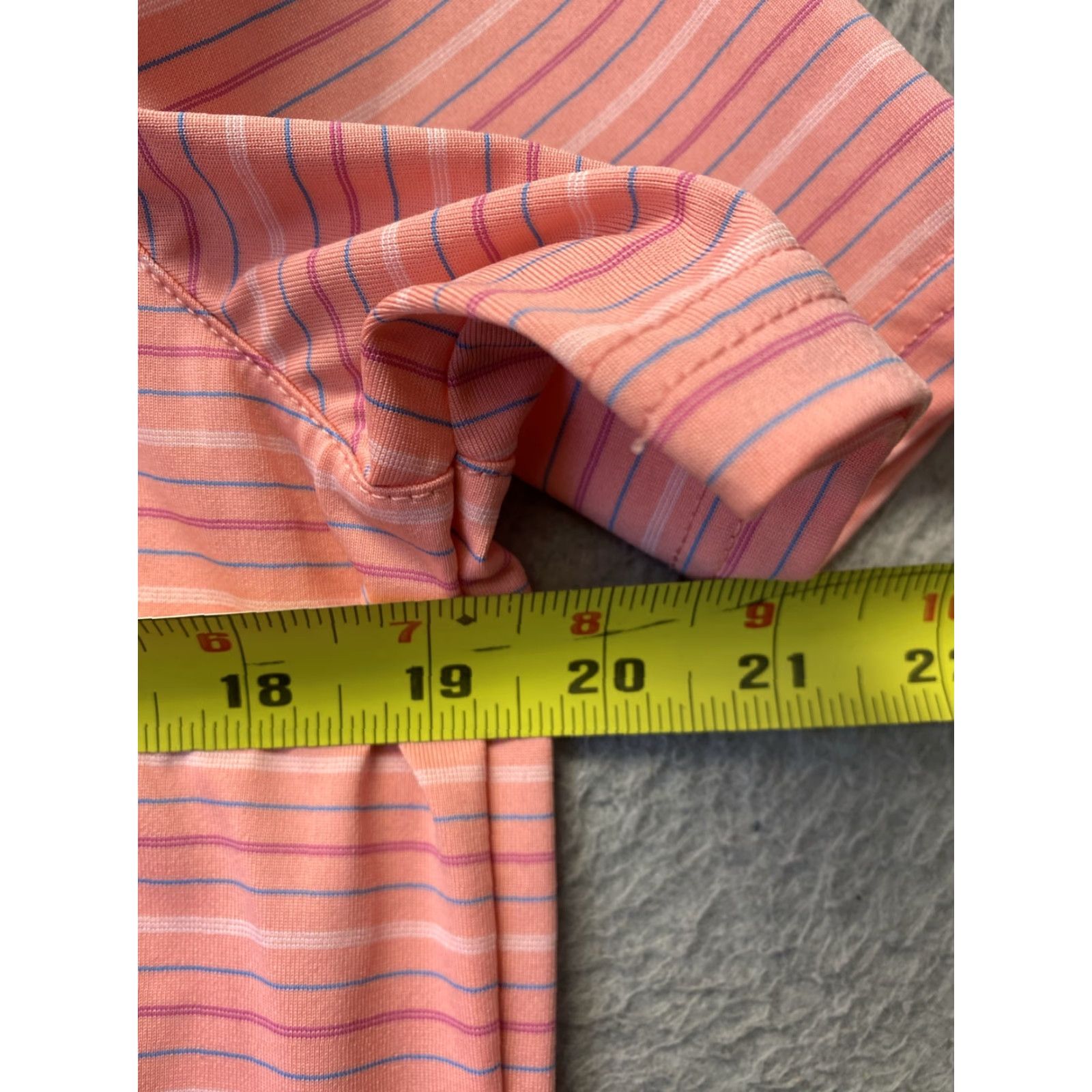 Pinko Bolle Pink Patterned Golf Shirt Stripes L Polo Women Short Sleeve Tech Size Large /115-39 Size L / US 10 / IT 46 - 3 Thumbnail