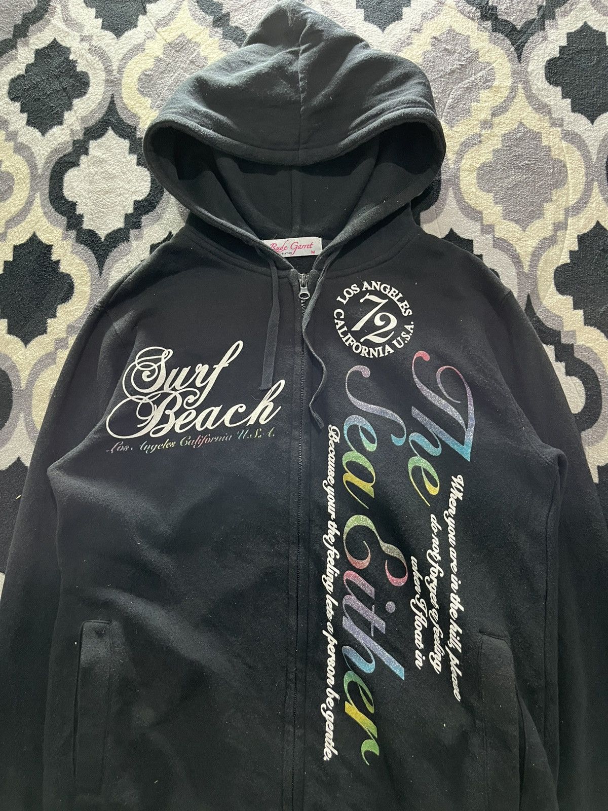 Japanese Brand Rude garret poem multi color hoodie Size US M / EU 48-50 / 2 - 3 Thumbnail