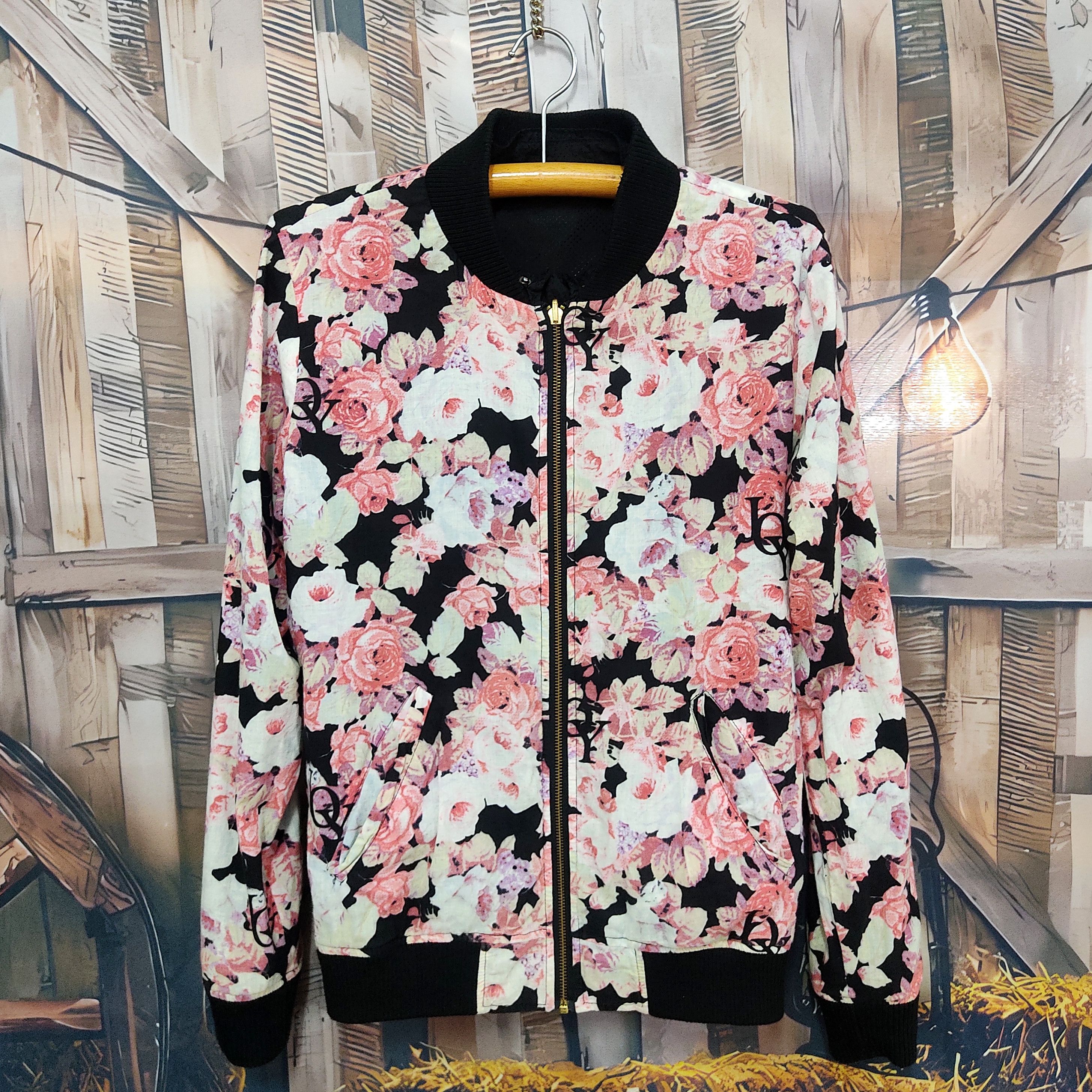 Joyrich JOYRICH Floral Black Reversible Blouson Zipper Jacket Size US M / EU 48-50 / 2 - 3 Thumbnail