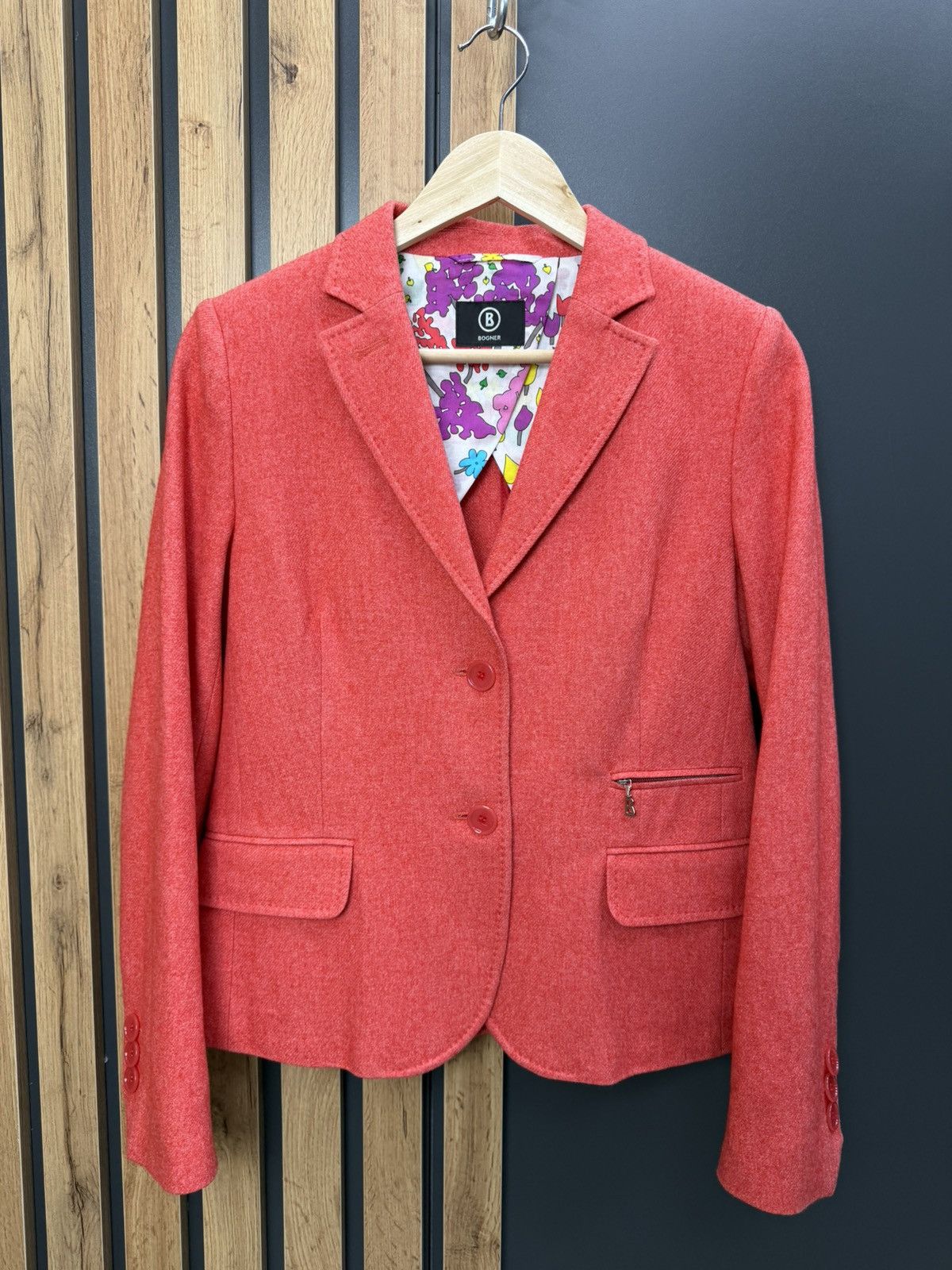 Bogner Bogner Wool/Cotton Blend Tailored Blazer Floral Lining EU38 Size M / US 6-8 / IT 42-44 - 1 Thumbnail