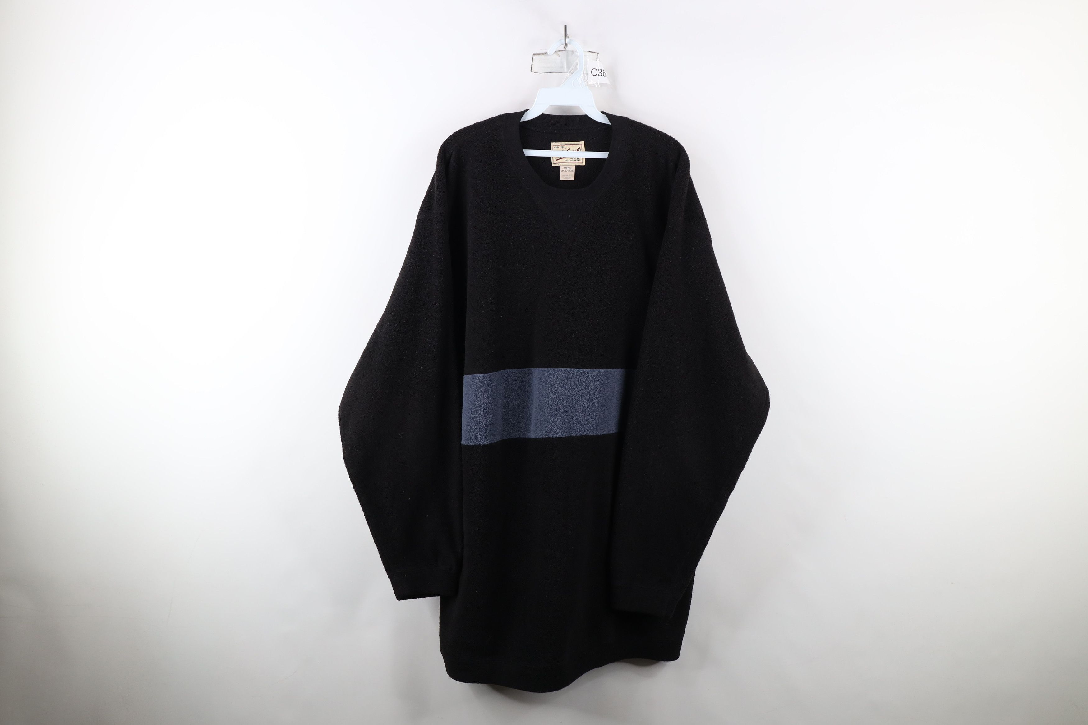 Vintage × Woolrich Woolen Mills Vintage 90s Woolrich Block Fleece Crewneck Sweatshirt Black Size US XXL / EU 58 / 5 - 1 Thumbnail