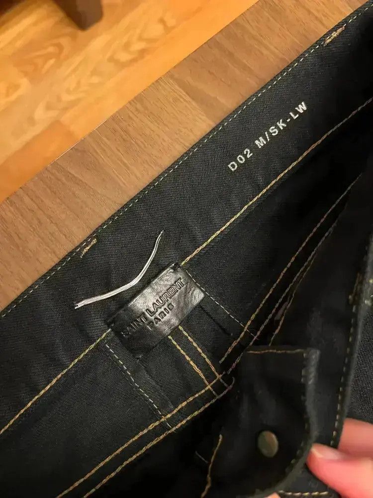 Saint Laurent Paris Saint Laurent Paris 16SS Yellow Line Distressed Denim Size US 30 / EU 46 - 4 Thumbnail