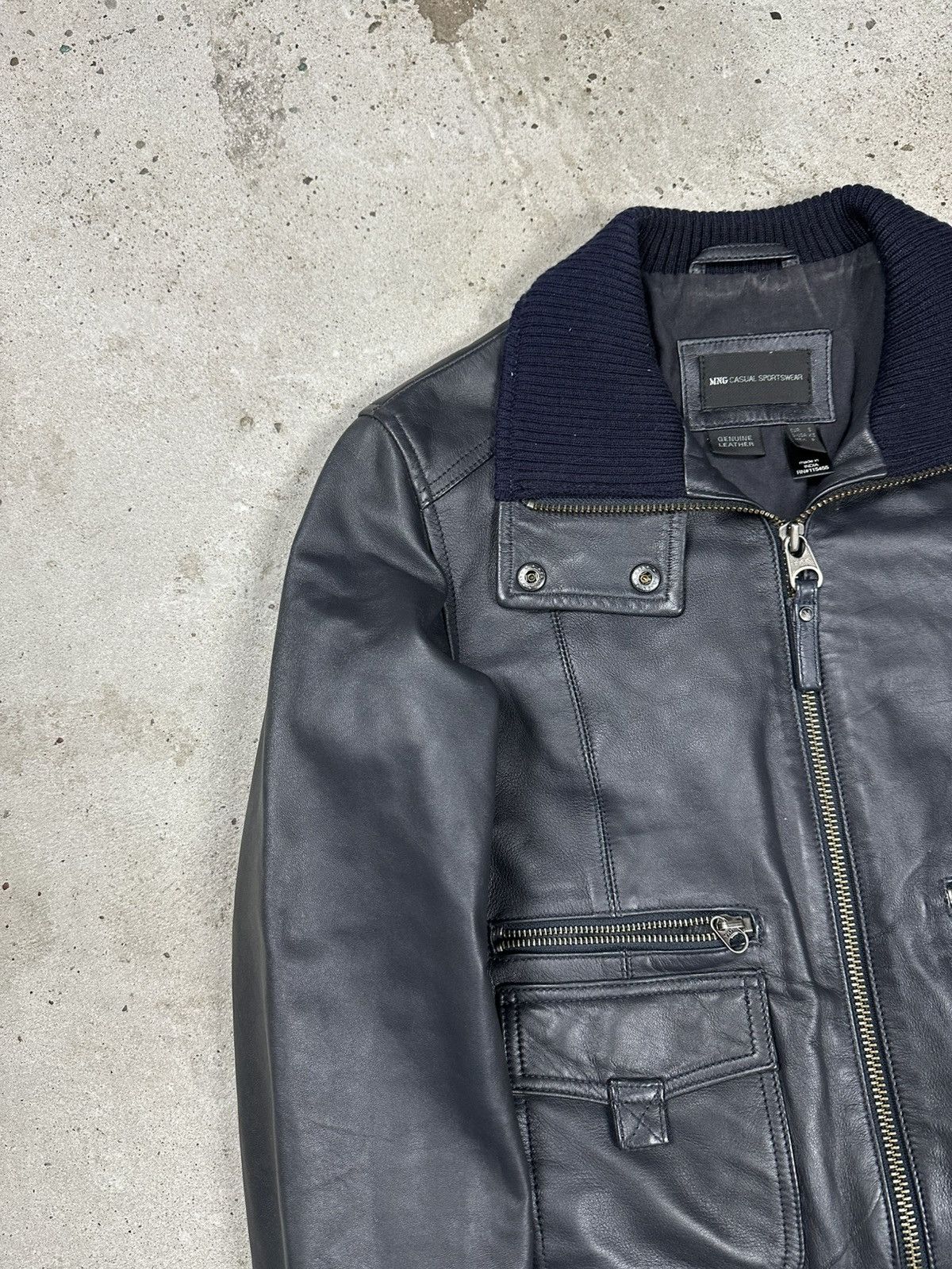 Genuine Leather × Vintage Vintage Y2K Genuine Leather Flyers Utility Bomber Jacket Size US XS / EU 42 / 0 - 7 Thumbnail