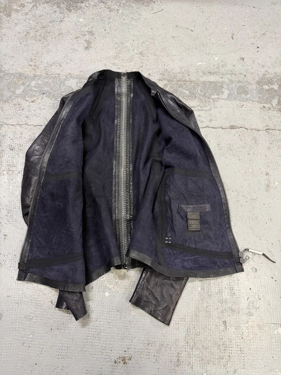 Isaac Sellam Experience Isaac Sellam Dark Purple Backzip Premium Leather Avant-Garde Jacket Size US L / EU 52-54 / 3 - 3 Thumbnail