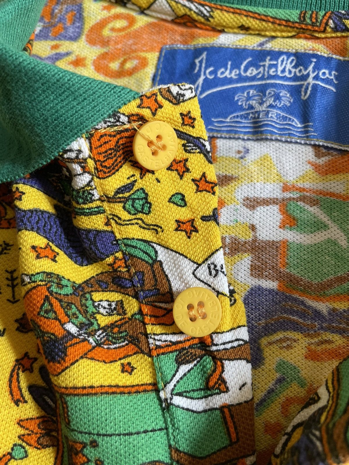 Jean Charles De Castelbajac JC DE Castel bajac full printing polo shirt Size US M / EU 48-50 / 2 - 5 Thumbnail