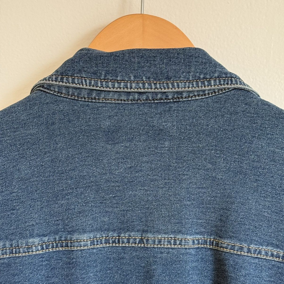 Vintage Coldwater Creek Denim Shirt Blue Stretch Button Up Pockets Size XXL / US 16-18 / IT 52-54 - 9 Thumbnail
