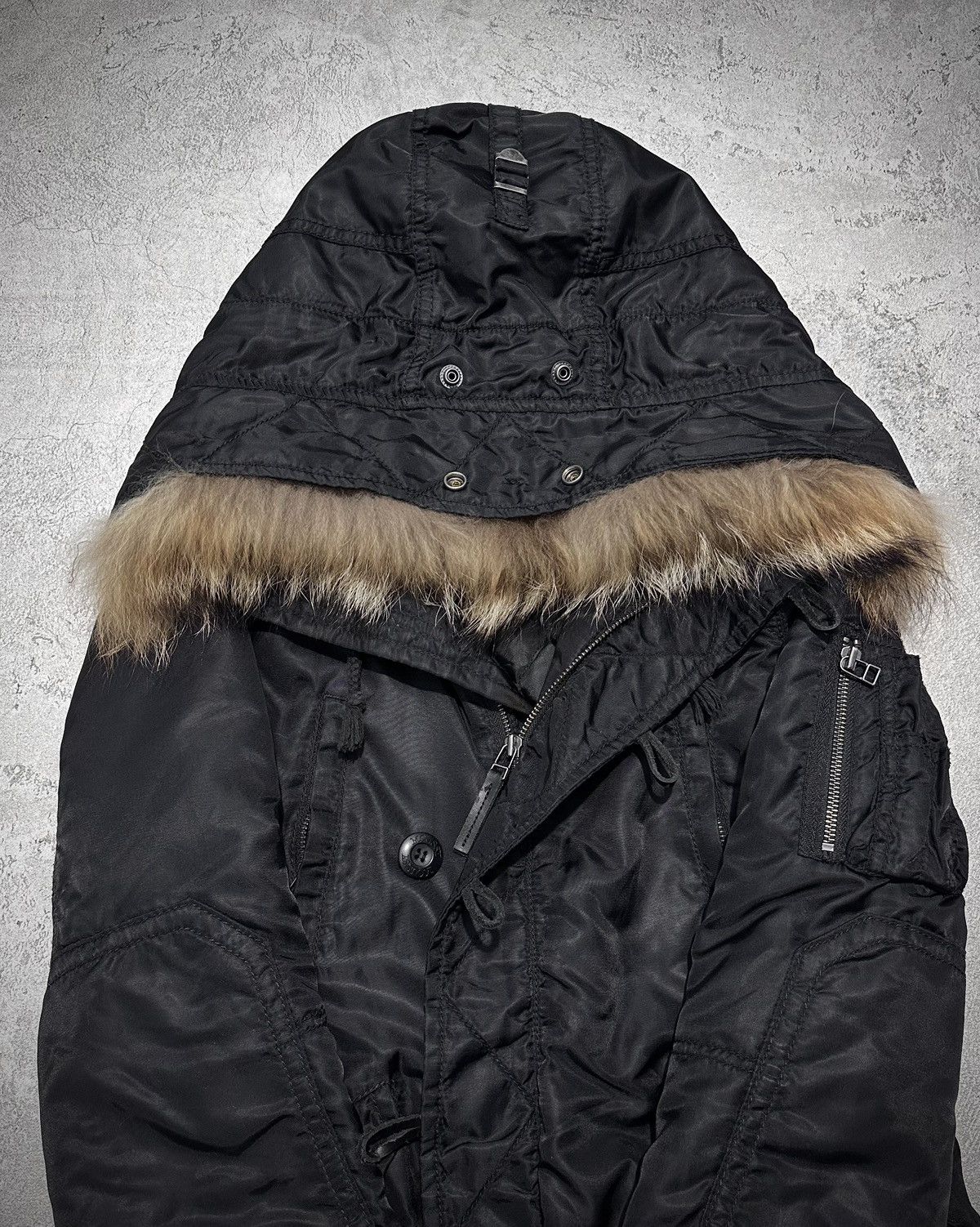 Japanese Brand Vkei Moussy N2b Fur Hood Jacket Kmrii Lgb Style Size US M / EU 48-50 / 2 - 10 Thumbnail