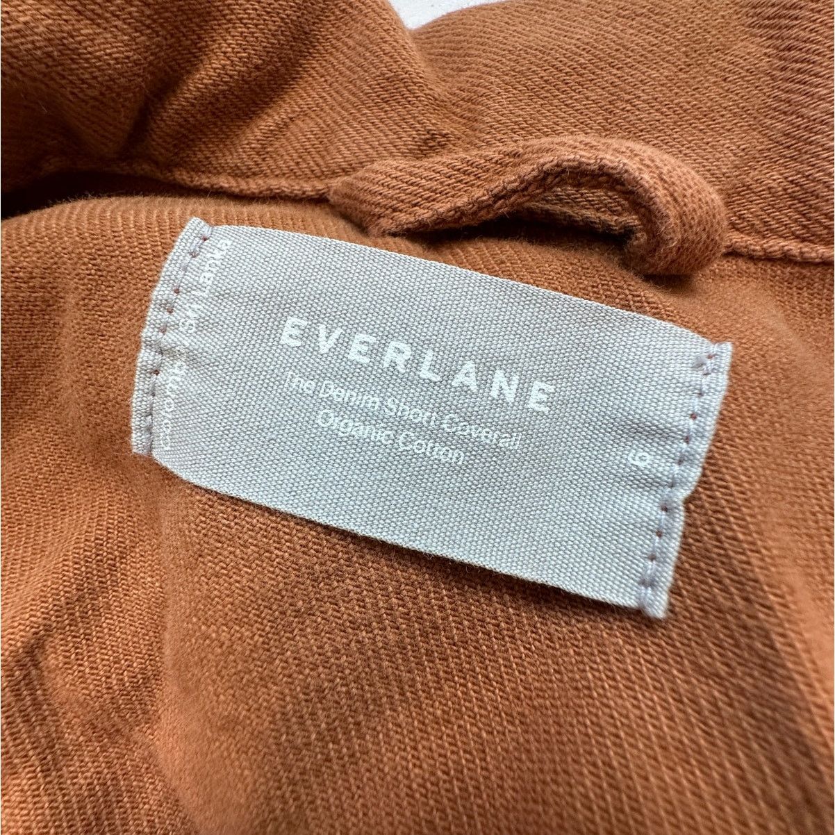 Everlane Everlane The Denim Short Coverall Cotton Brown Rust Romper 6 Size 28" / US 6 / IT 42 - 8 Thumbnail