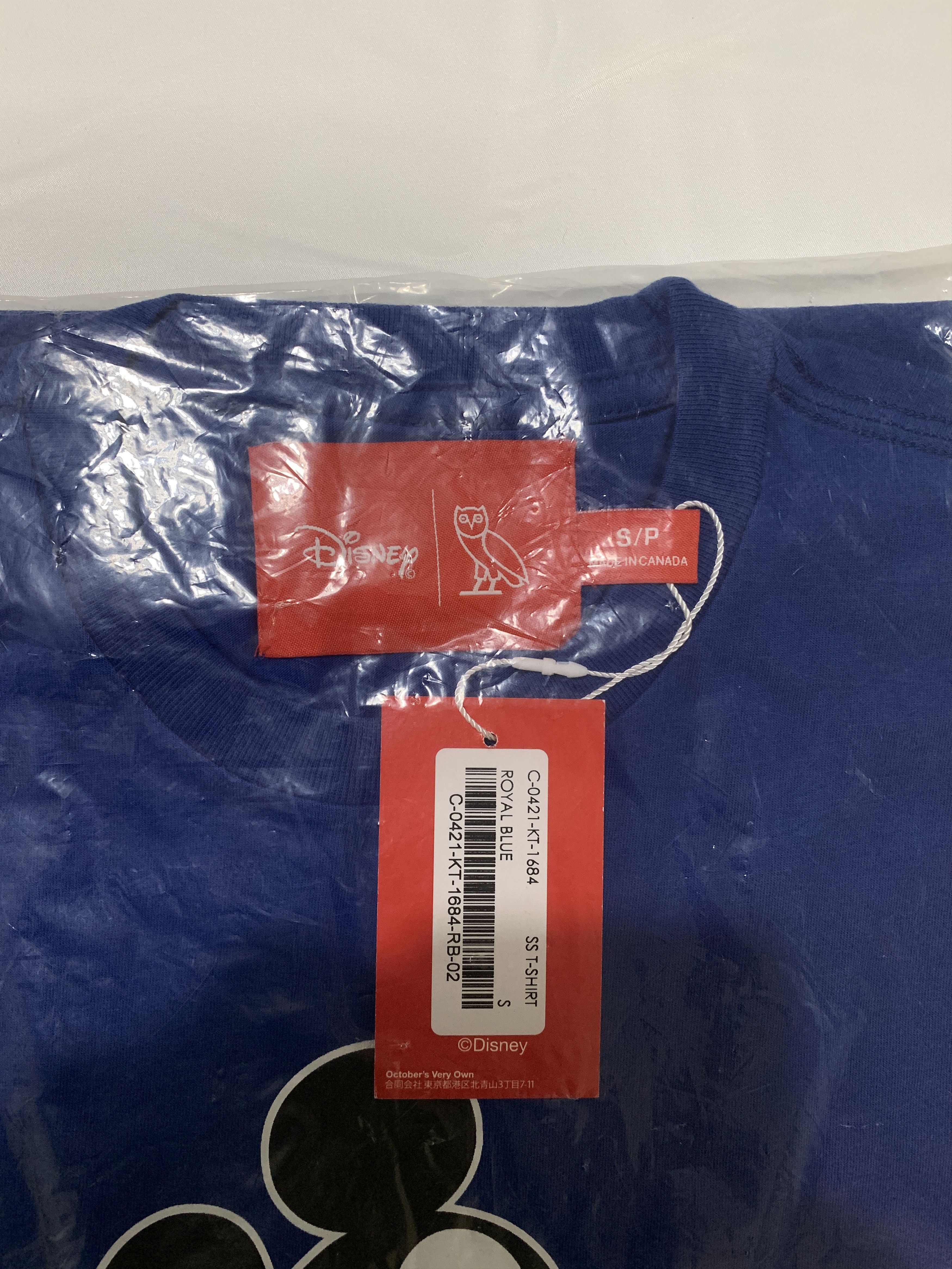 Disney DISNEY X OVO CLASSIC MICKEY T-SHIRT ROYAL BLUE Size US S / EU 44-46 / 1 - 2 Thumbnail