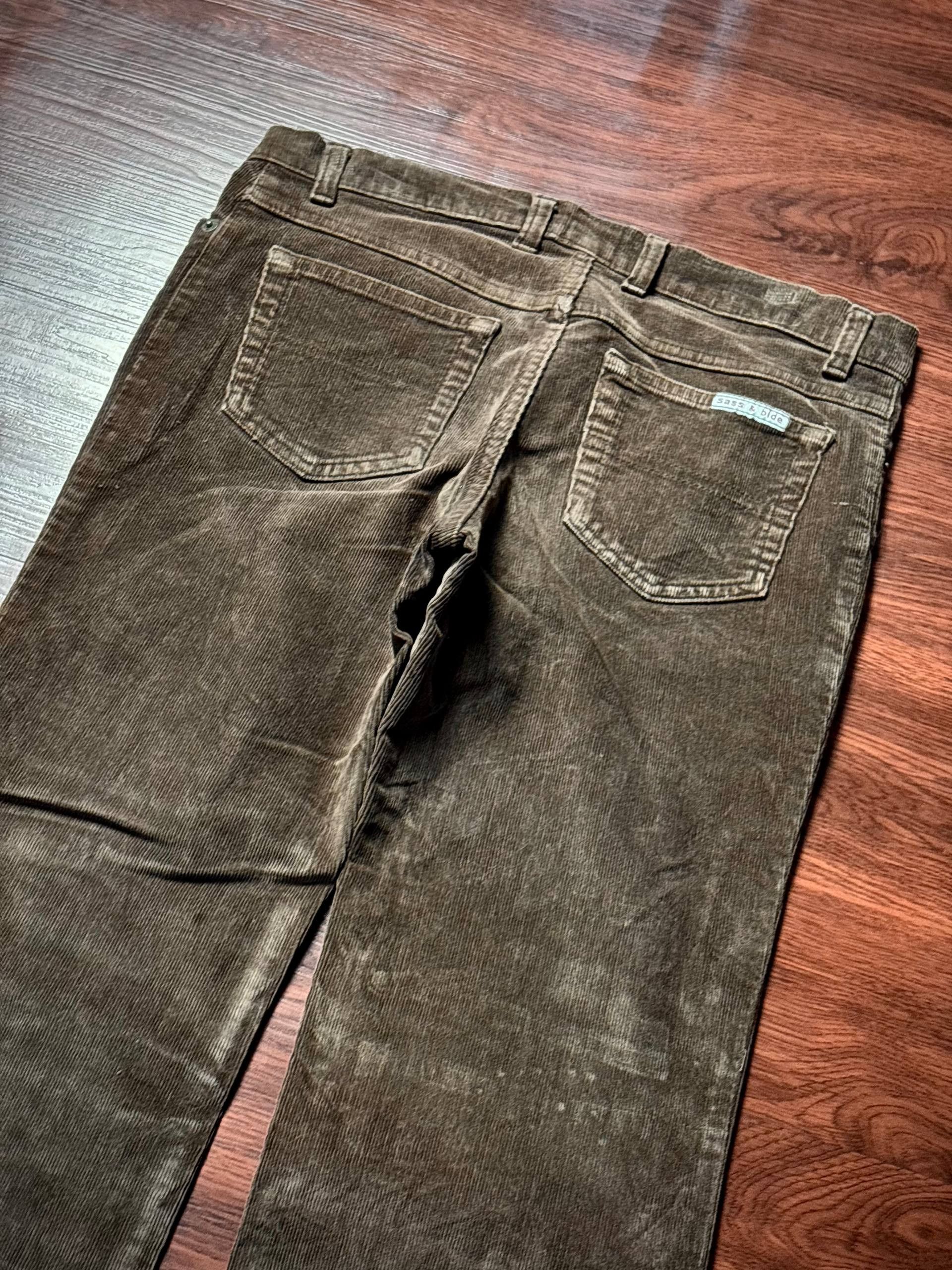 If Six Was Nine Vintage Y2K Brown Corduroy Flare Pants Clean Wide Leg Size 30" / US 8 / IT 44 - 5 Thumbnail