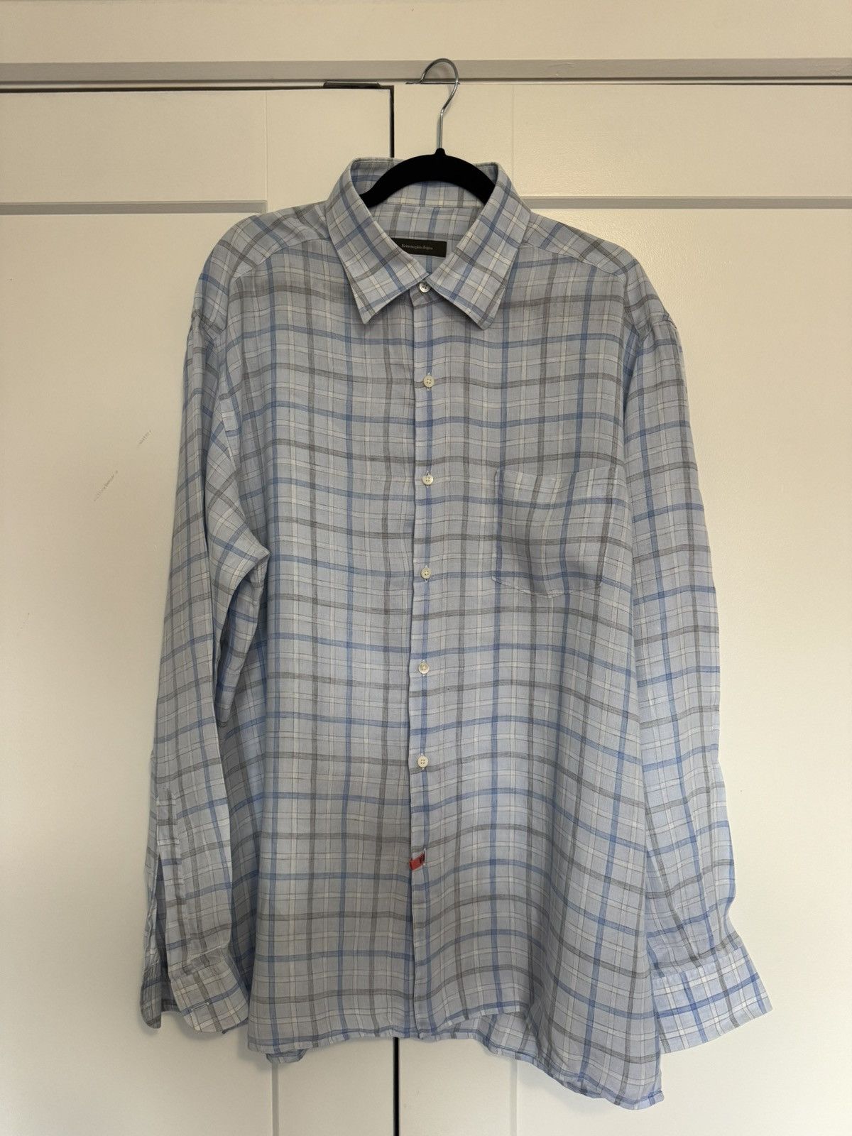 Ermenegildo Zegna Zegna Checkered Shirt Men’s Size US XL / EU 56 / 4 - 1 Thumbnail