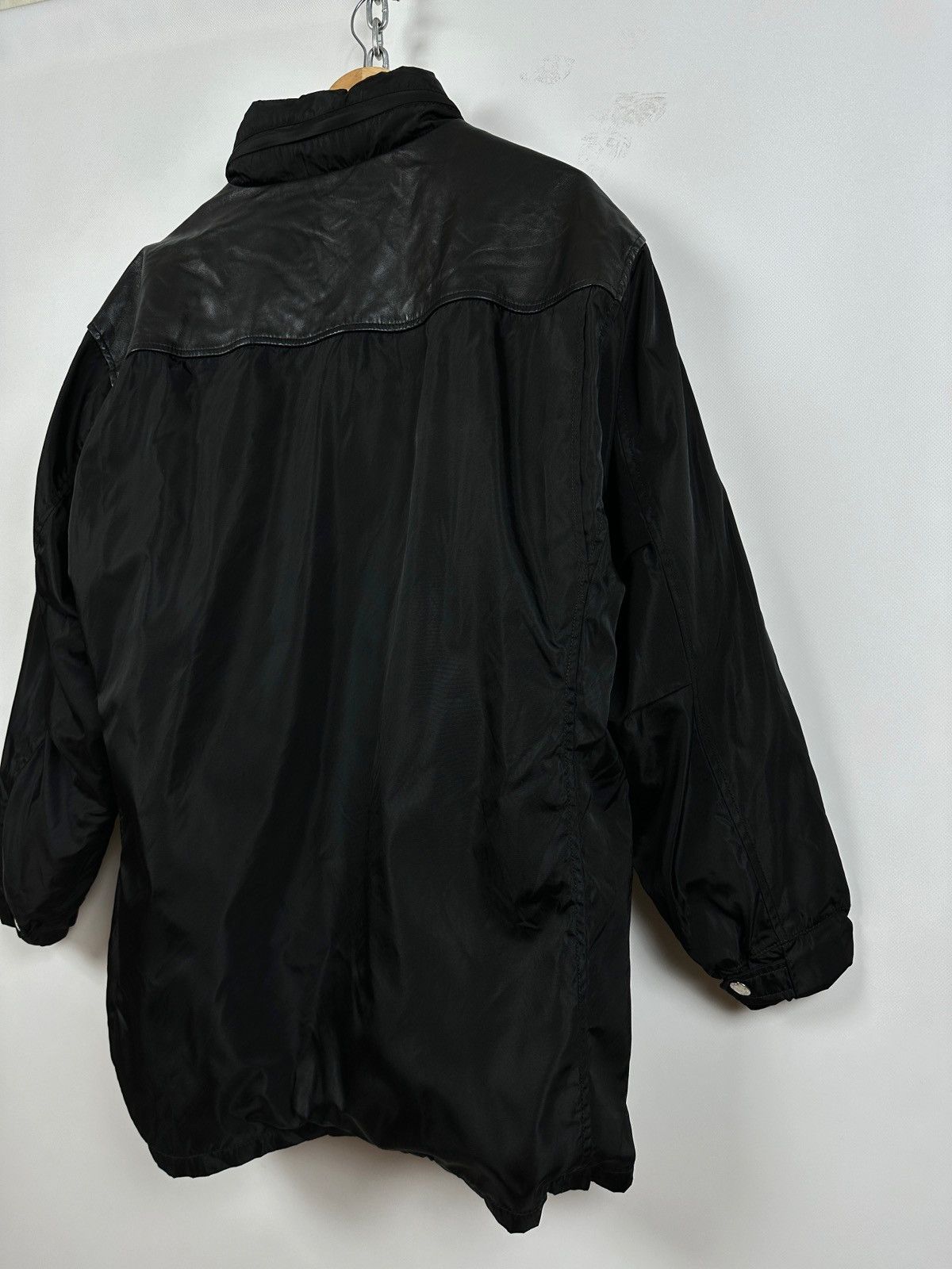 Prada Vintage Prada Nylon / Leather Jacket Coat + Lining Size US XL / EU 56 / 4 - 15 Thumbnail