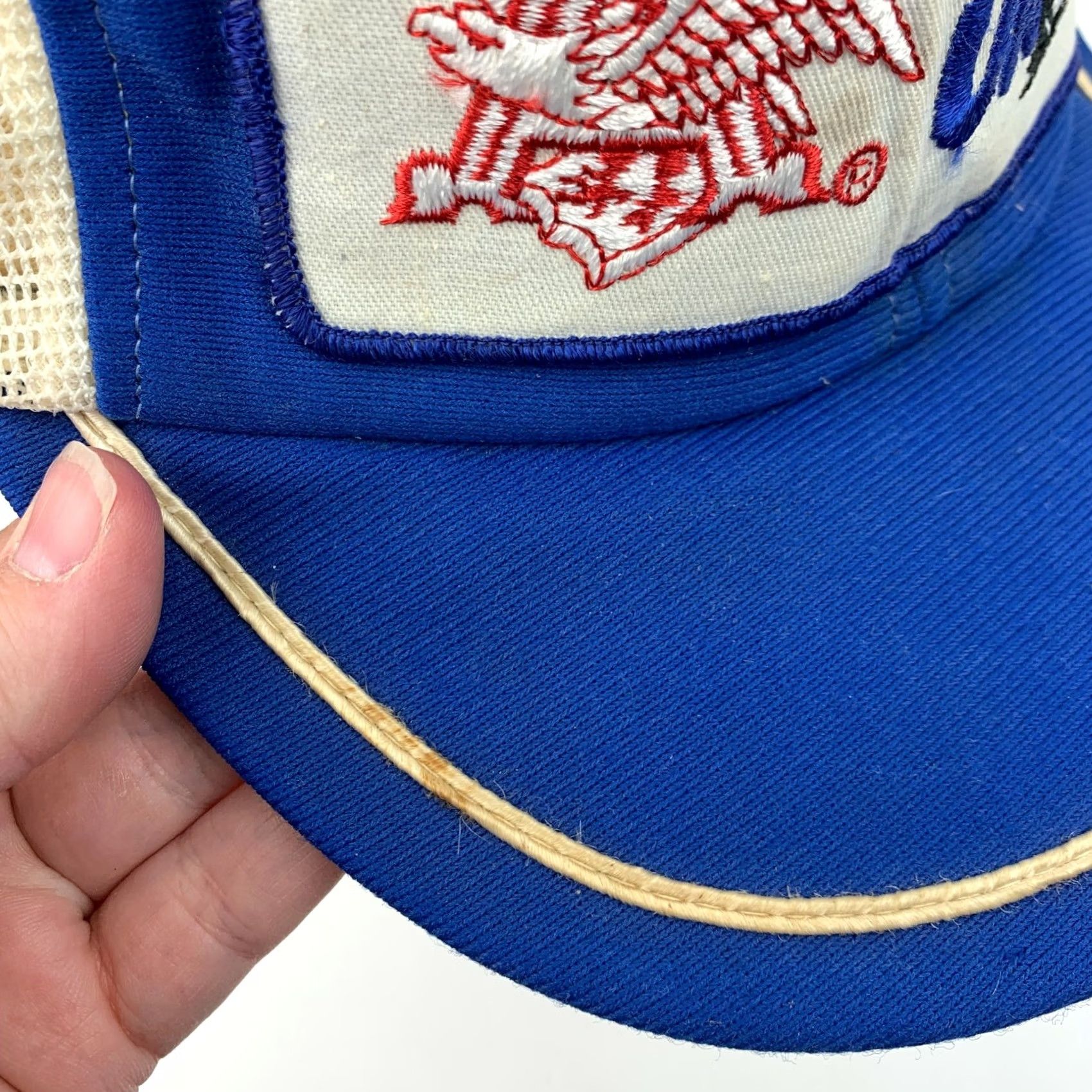 Vintage VINTAGE Numero Uno Patch Soccer Snapback Hat Cap Made in USA Blue 1970s Original Trucker Size ONE SIZE - 4 Thumbnail