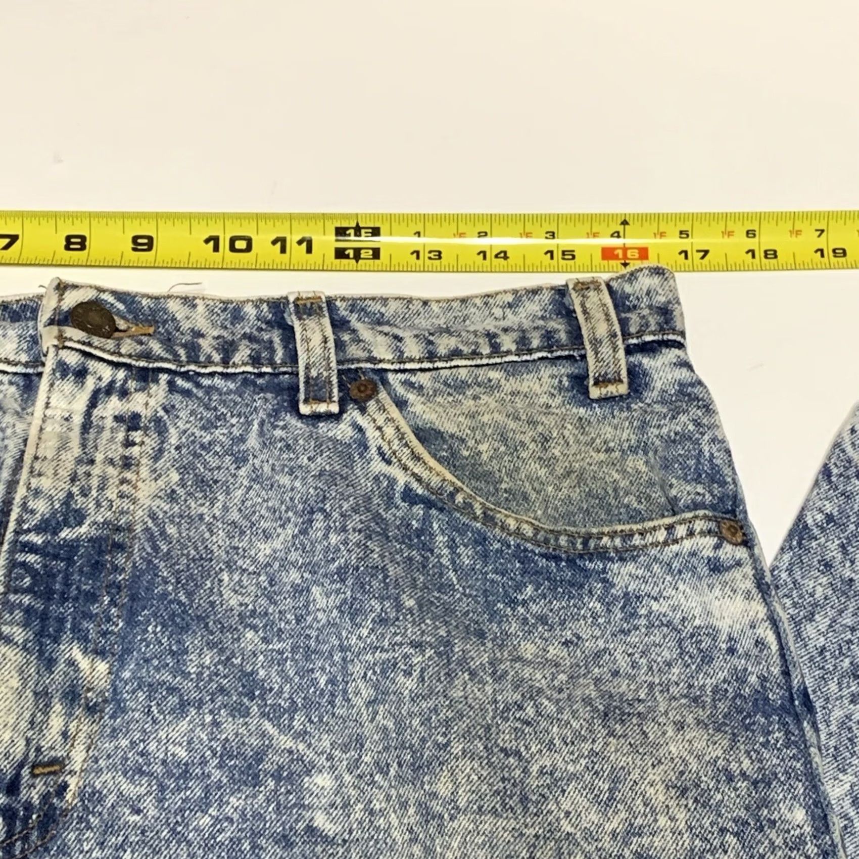 Levi's VINTAGE Levi's 550 Orange Tab Acid Wash Jeans 33x33 USA Made 1980s Denim Punk Mens Size US 33 - 4 Thumbnail