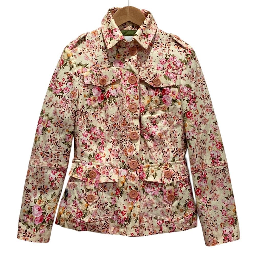 Moschino Moschino Moschino Jeans Flower Print Quilted Jacket Textile Outerwear DUTY FREE for USA Size ONE SIZE - 1 Thumbnail