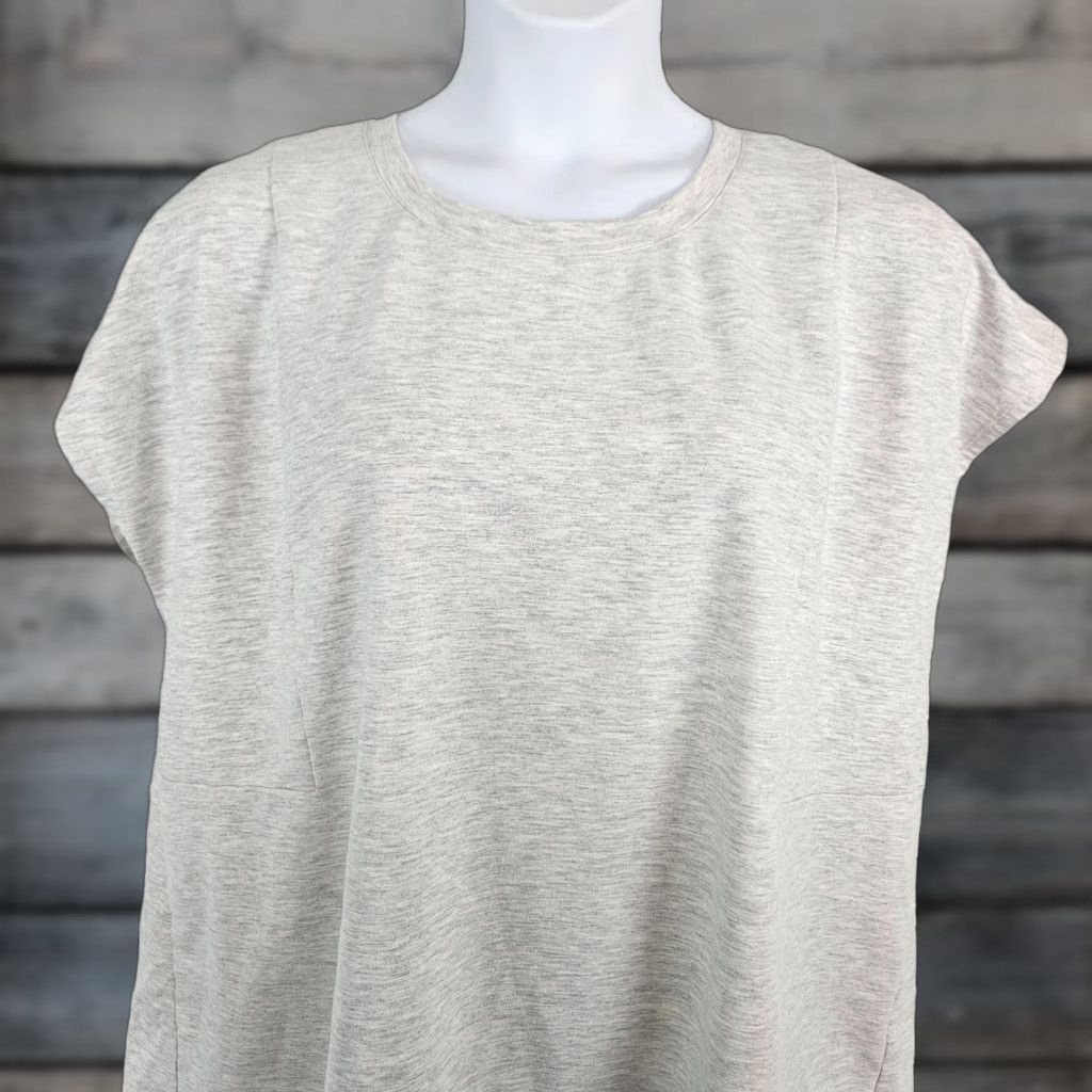 J. Jill J Jill Fit Womens Top 2X Gray Cotton Blend Short Sleeve Shirt Mens Womens Girls Size XXL / US 16-18 / IT 52-54 - 1 Thumbnail