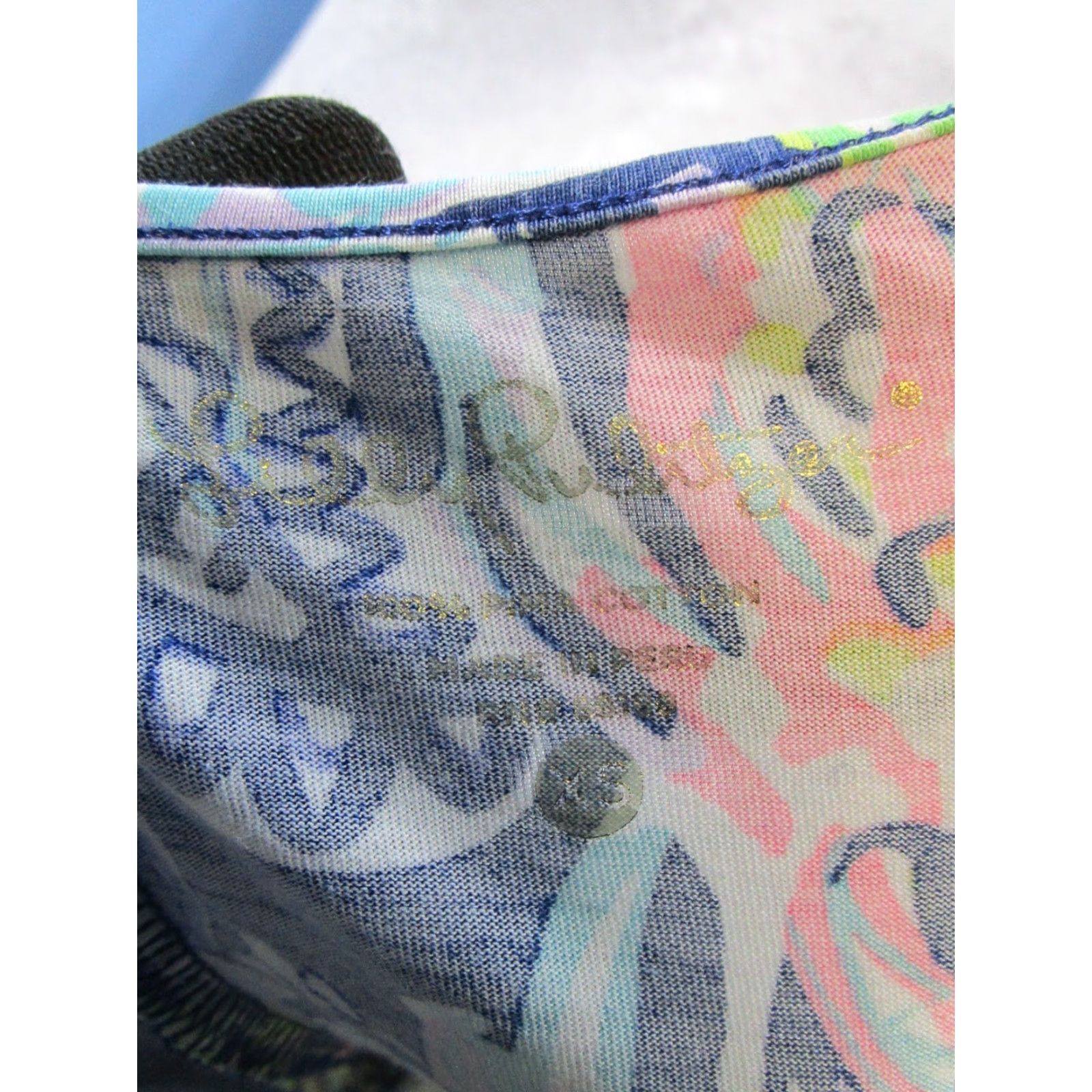 Lilly Pulitzer Lilly Pulitzer Dress Womens XS Blue Green Pink Floral Cotton Size XS / US 0-2 / IT 36-38 - 3 Thumbnail