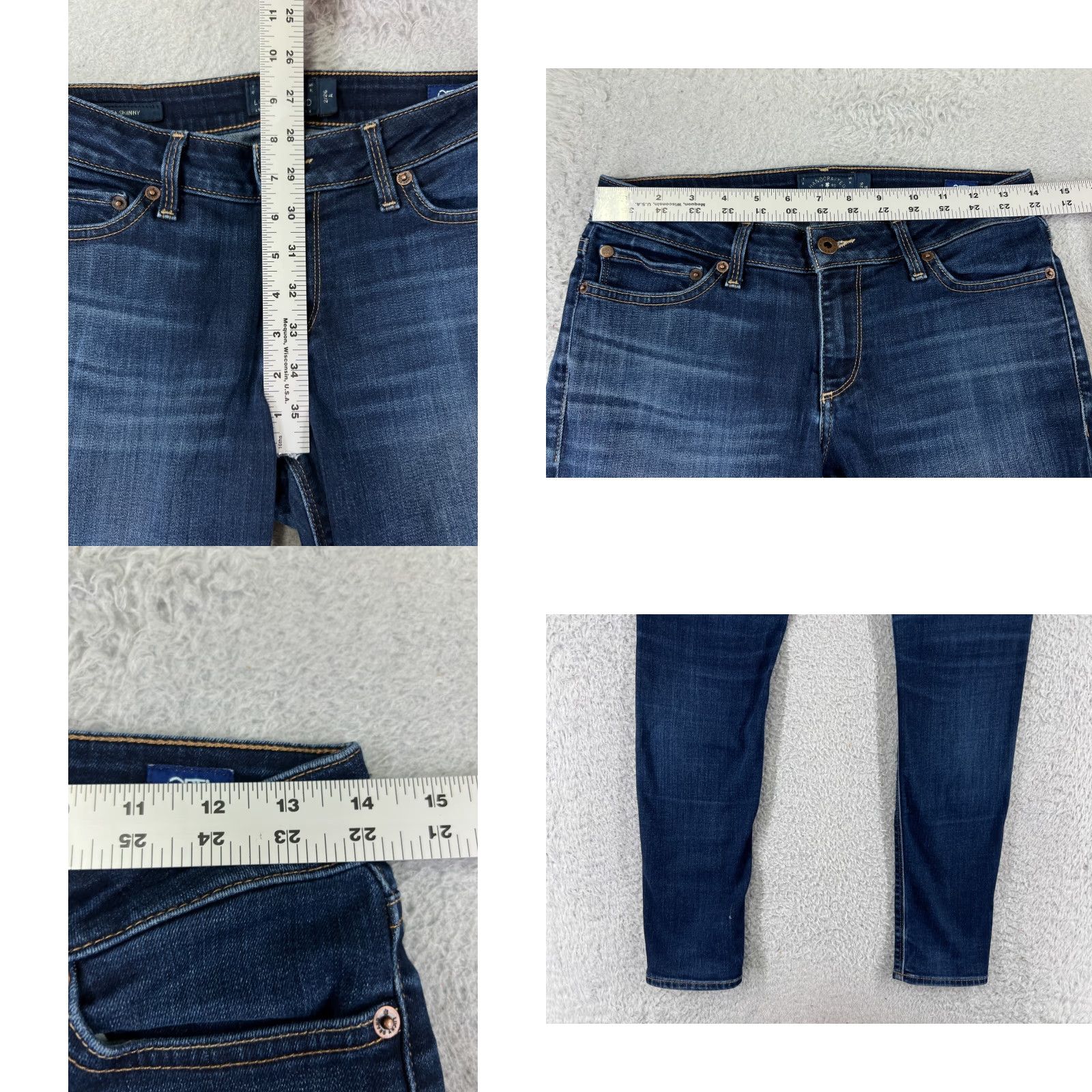 Lucky Brand Lucky Brand Jeans Women 2 Blue Denim Tapered Skinny Low Rise 5-Pocket Cotton Blend Size 26" / US 2 / IT 38 - 9 Thumbnail