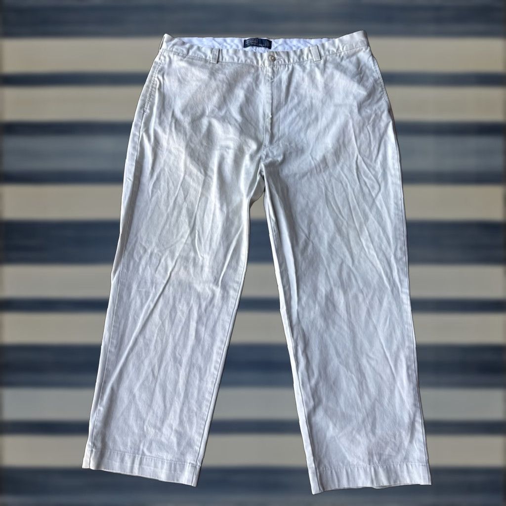 Polo Ralph Lauren VINTAGE Polo Ralph Lauren Chino Pants Men 42x30 Khaki Beige Polo Ralph Lauren Prospect 90s Preppy USA Jeans? Size US XL / EU 56 / 4 - 1 Thumbnail