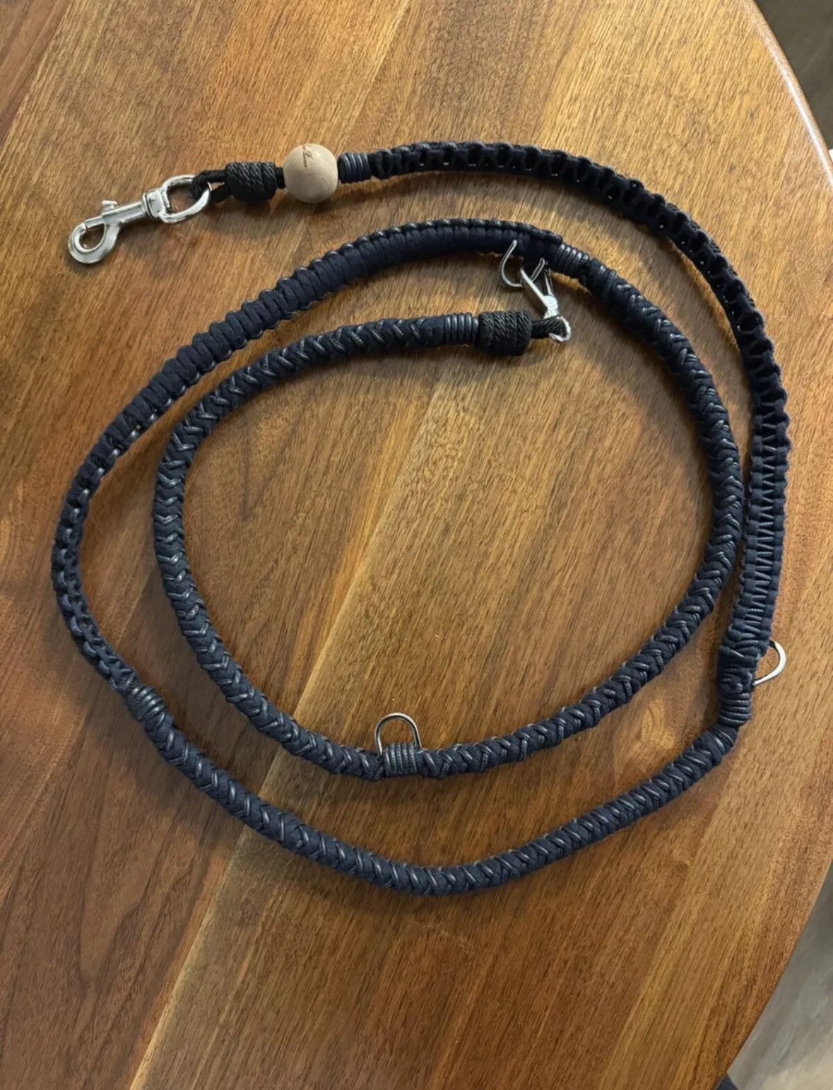 Loro Piana Loro Piana Dog Leash Deep Navy Blue Cashmere and Leather Size ONE SIZE - 1 Thumbnail