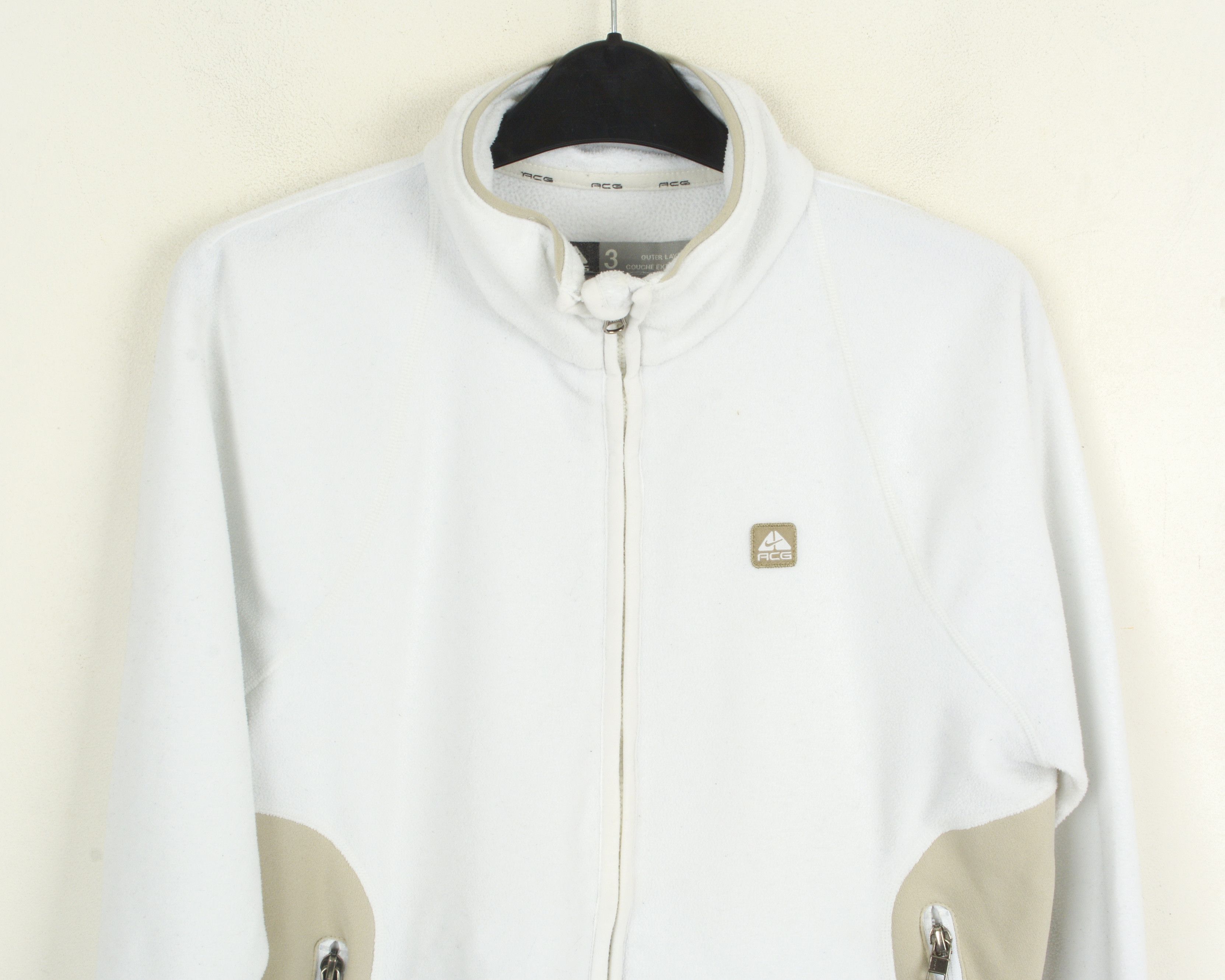 Nike ACG Therma Fit Layer 3 Womens M Fleece Jumper Jacket White Top Size M / US 6-8 / IT 42-44 - 2 Thumbnail