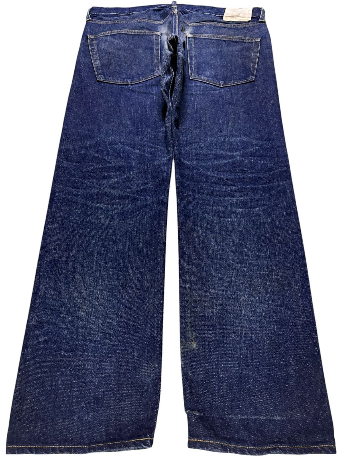 Designer × Japanese Brand Vintage Japanese Brand Selvedge Button Fly Mud Wash Jeans Size US 33 - 2 Thumbnail