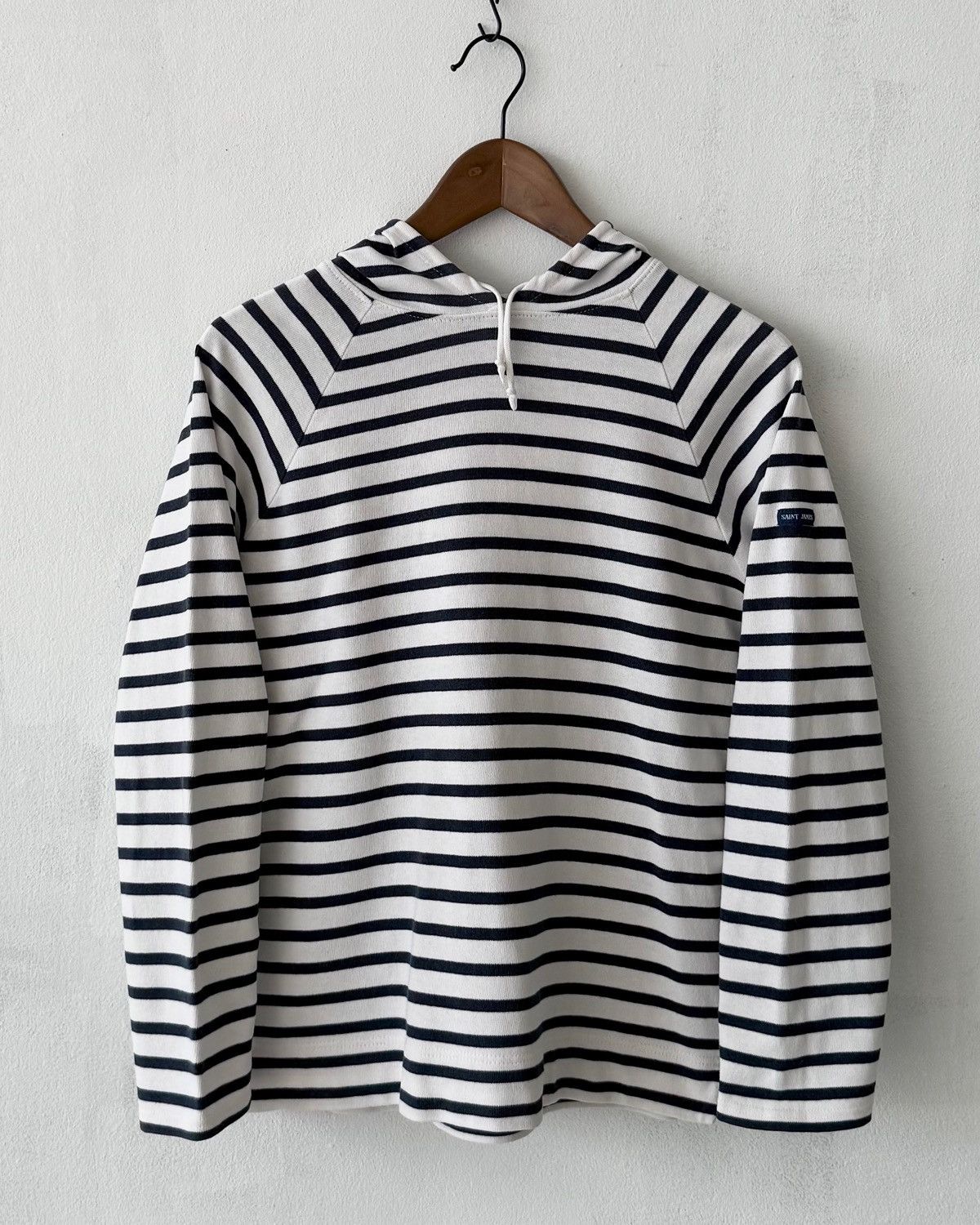 Saint James SAINT JAMES MARINE HOODIE STRIPE SHIRT Size US M / EU 48-50 / 2 - 11 Thumbnail