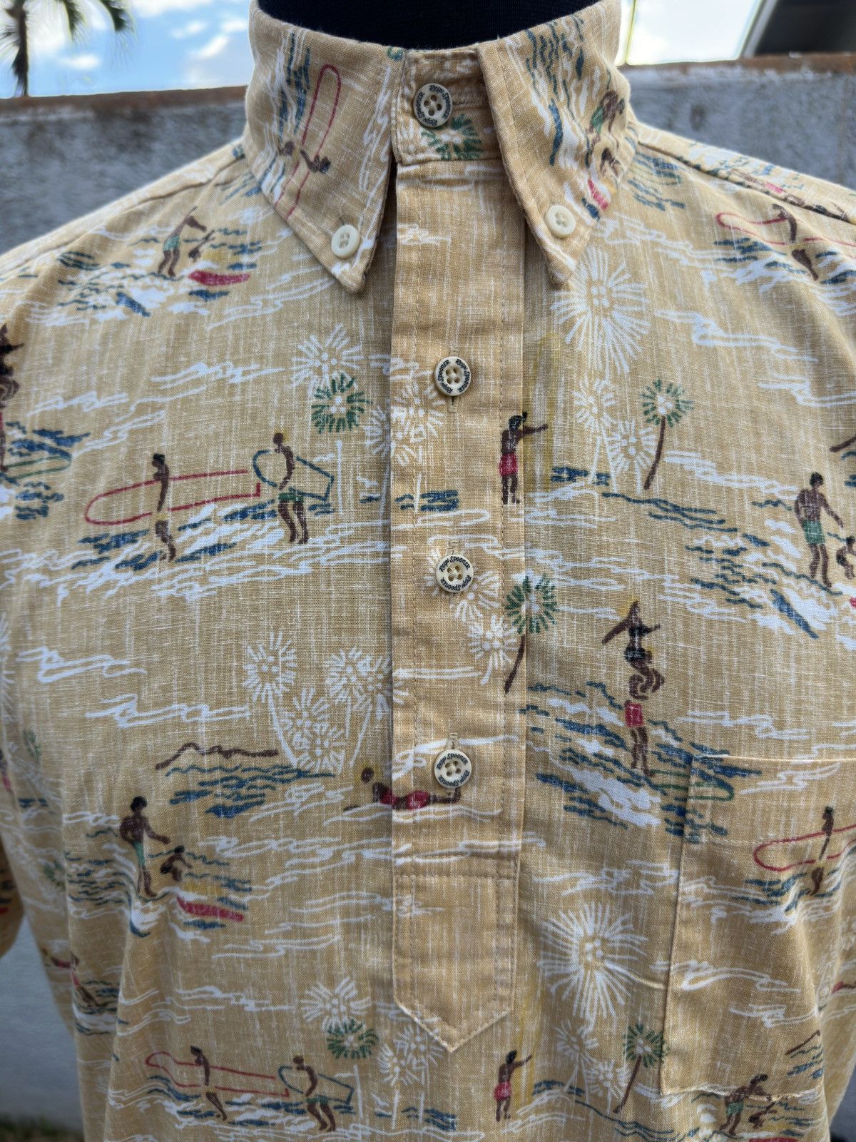 Reyn Spooner Reyn Spooner Classic Fit Hawaiian Print Yellow Men's XS Size US XS / EU 42 / 0 - 3 Thumbnail