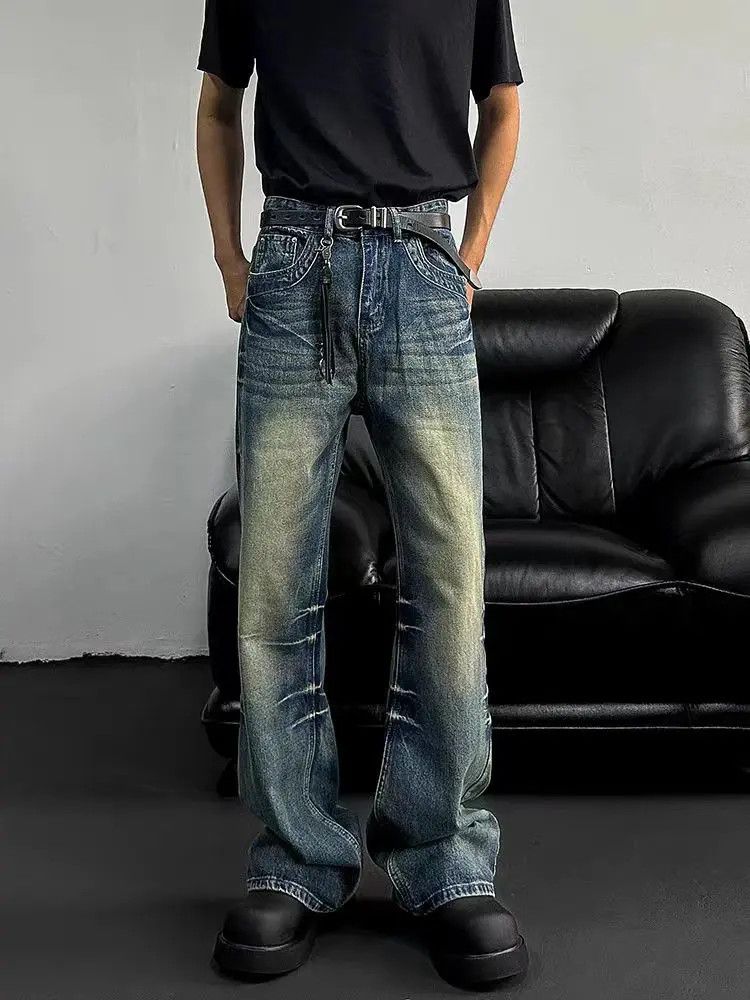 Designer × Japanese Brand Faded wash baggy wide leg jeans Size US 30 / EU 46 - 1 Thumbnail