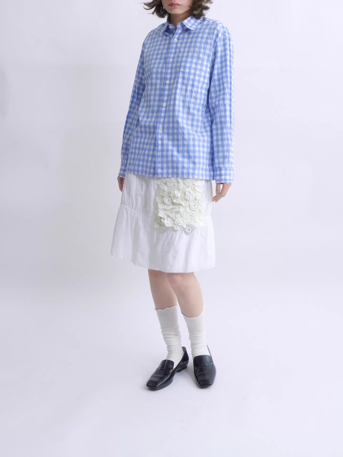 Prada PRADA 13AW Men's Blue and White Gingham Shirt Size US XS / EU 42 / 0 - 1 Thumbnail