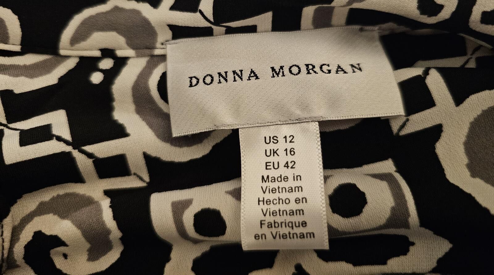 Other NWT Donna Morgan Dress Black & White Womens Size 12 Size XL / US 12-14 / IT 48-50 - 8 Thumbnail