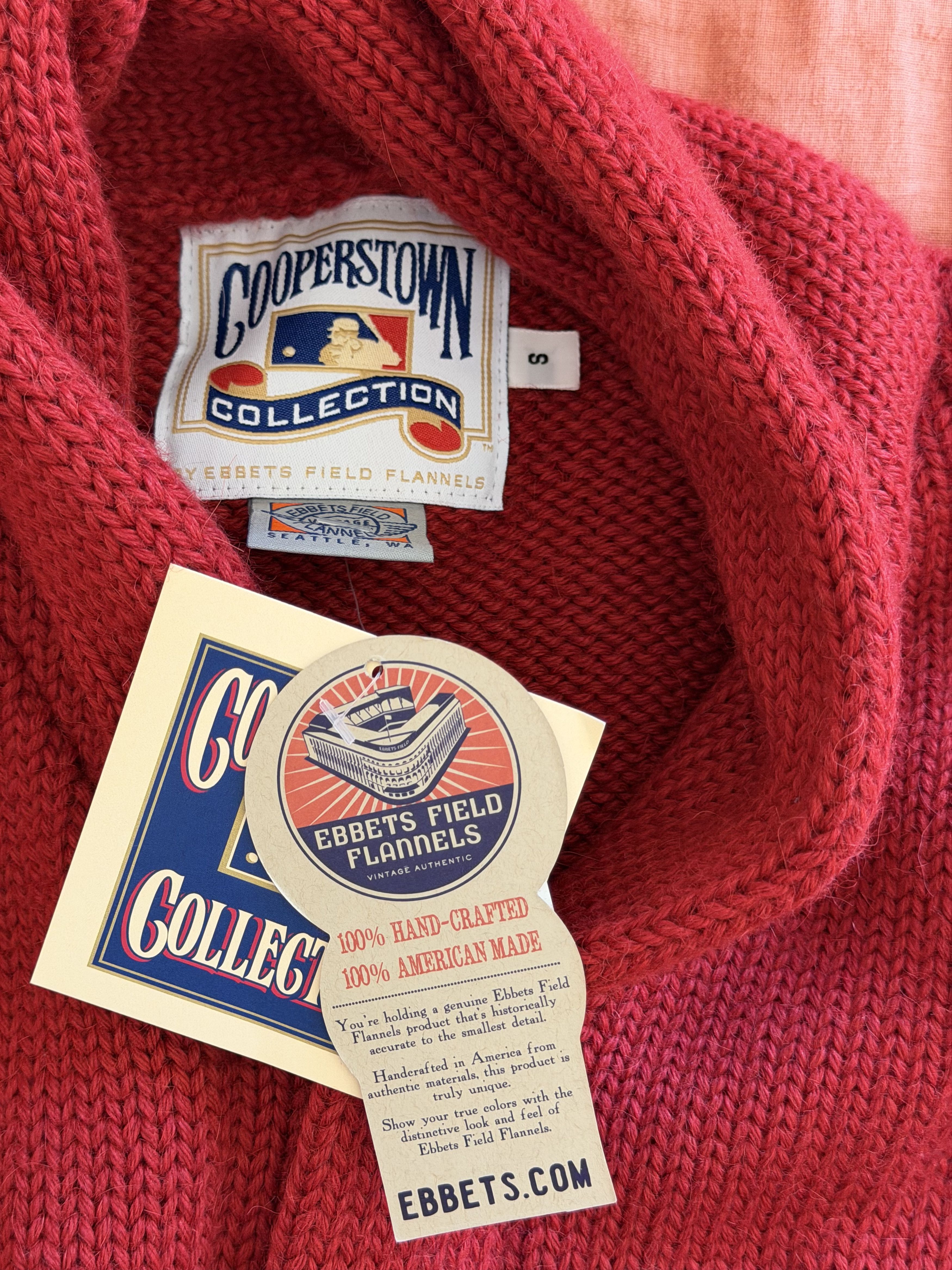 Ebbets Field Flannels Ebbets Field 1919 Cincinnati Reds Shawl Collar Sweater Size US S / EU 44-46 / 1 - 8 Thumbnail