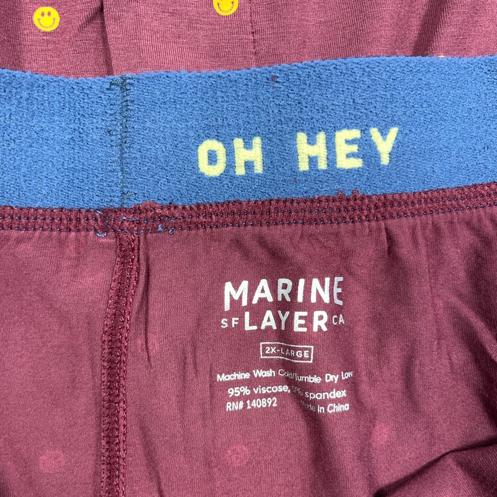 Marine Layer Marine Layer Boxer Briefs Mens Best Ever Sz XXL 2XL Burgundy Lot of 2 Underwear Size 42R - 6 Thumbnail