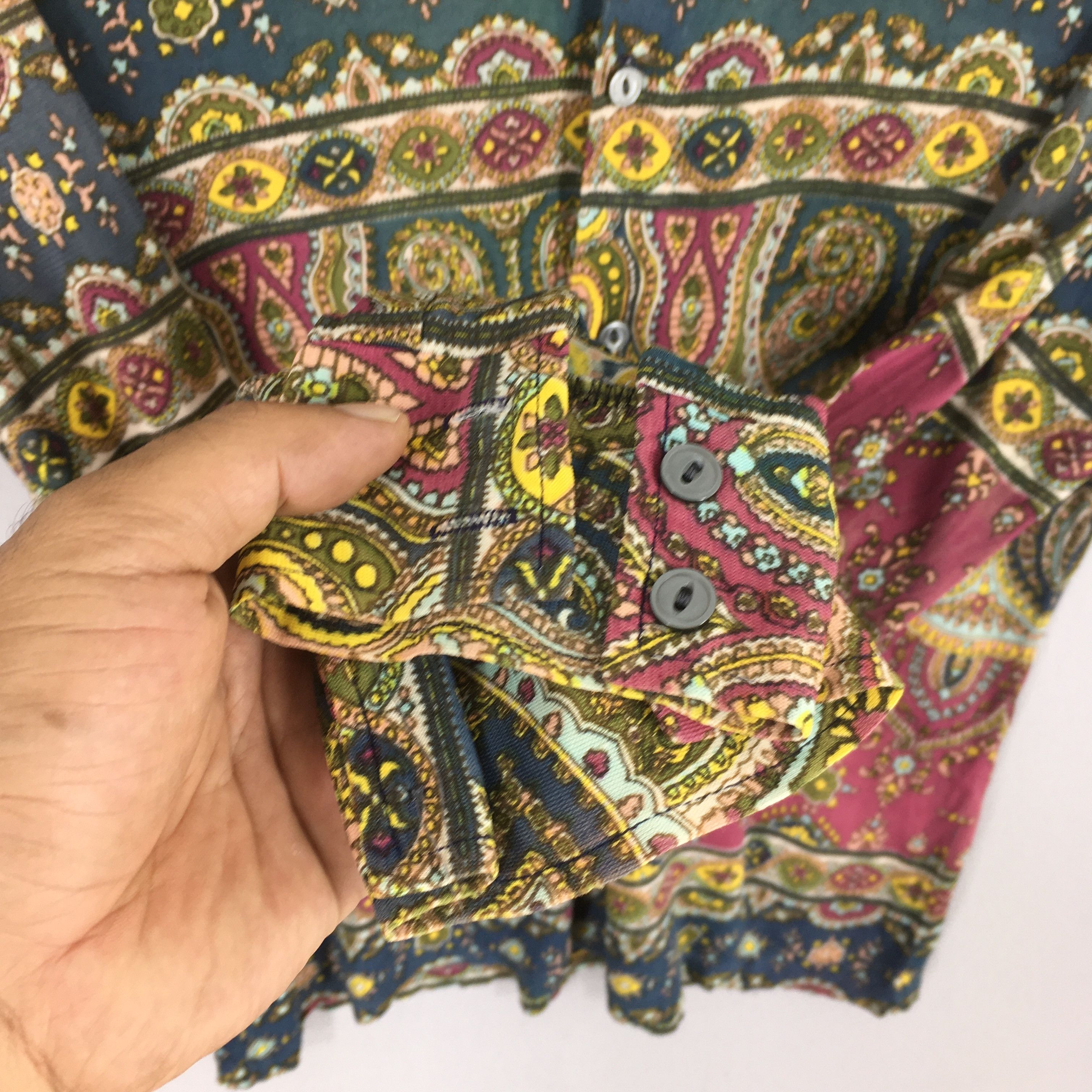 Kennington Ltd. Vintage 1970s Kennington California Paisley Shirt Large Size US L / EU 52-54 / 3 - 4 Thumbnail