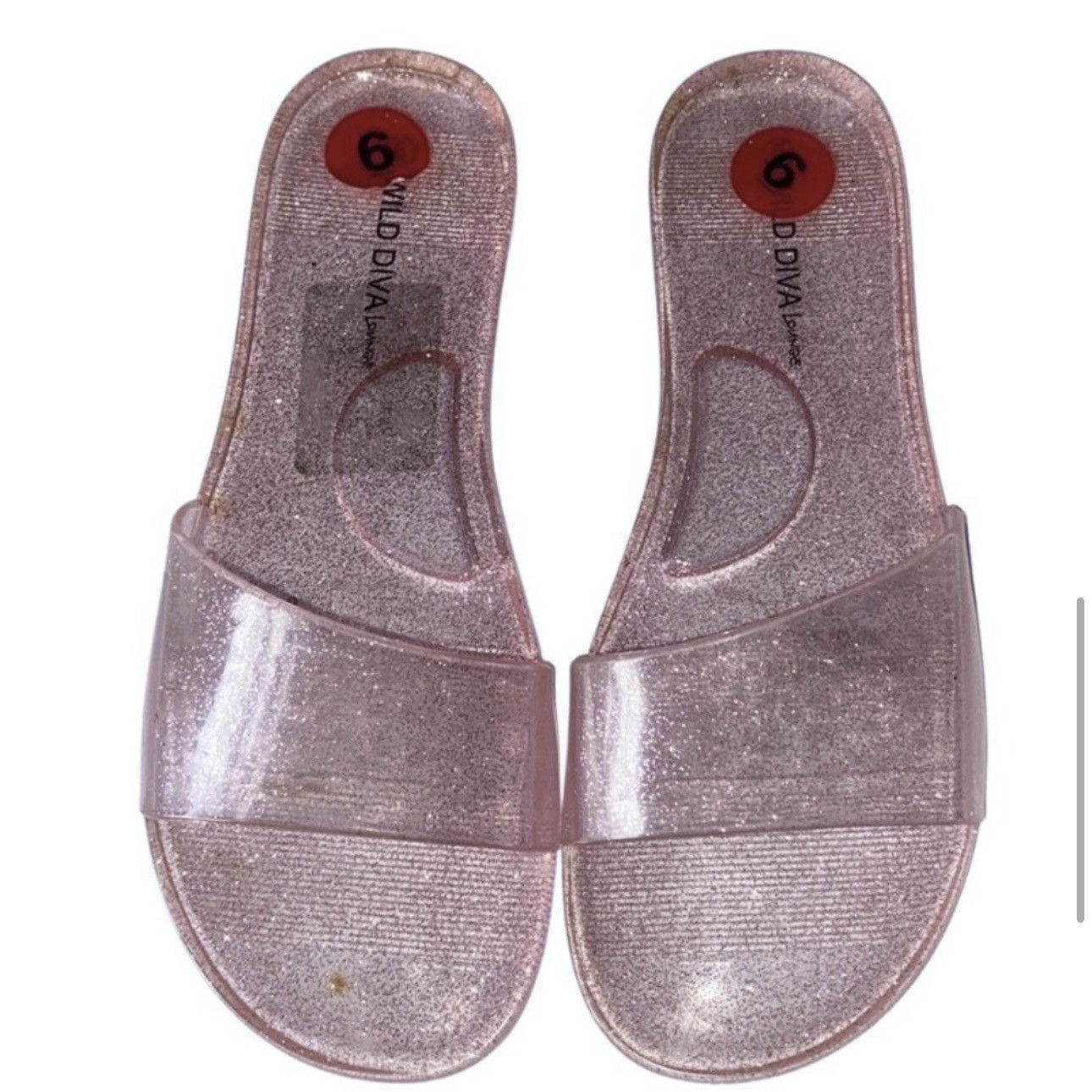 Other WILD DIVA Lounge, Pink Glitter Jelly Sandals Size US 6 / IT 36 - 9 Thumbnail