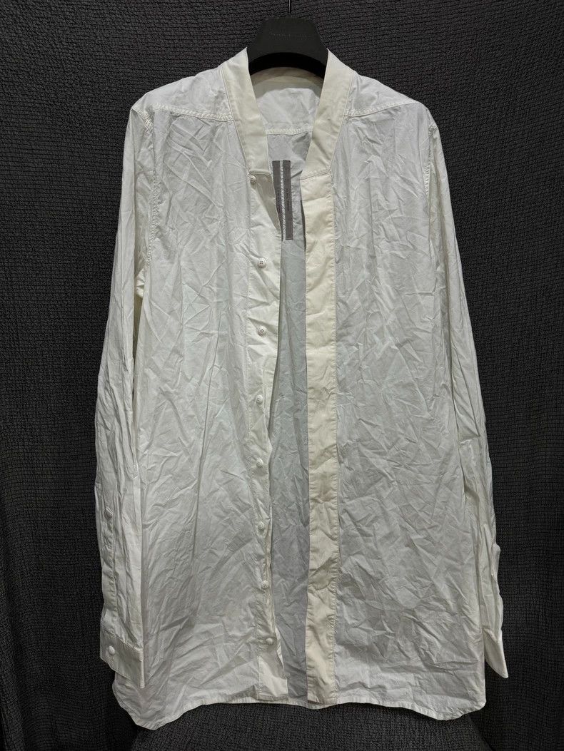 Rick Owens Rick Owens 15 FW mainline collarless white shirt Size US L / EU 52-54 / 3 - 1 Thumbnail