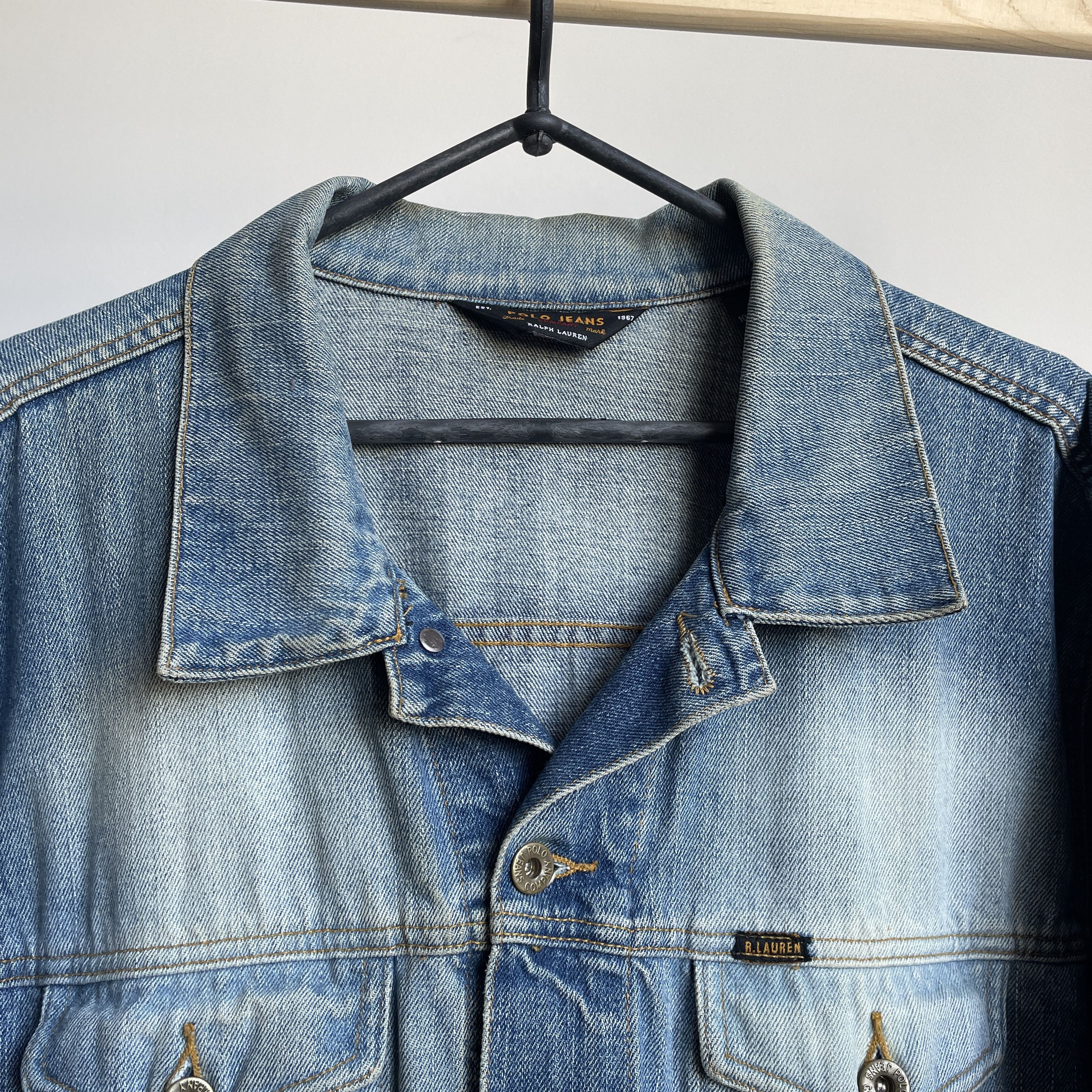 Polo Ralph Lauren Polo Ralph Lauren Extreme Sandblast Vintage 90s Denim Jacket Size US XL / EU 56 / 4 - 5 Thumbnail