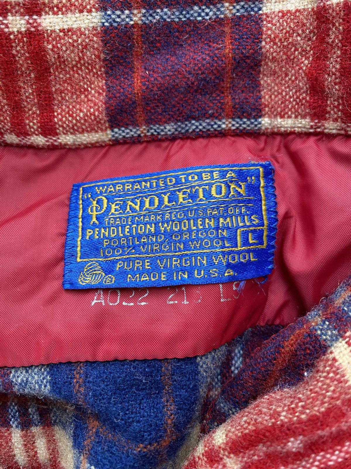 Pendleton × Vintage Vintage 70s Pendleton Wool Board Button Shirt Plaid USA Size US L / EU 52-54 / 3 - 7 Thumbnail