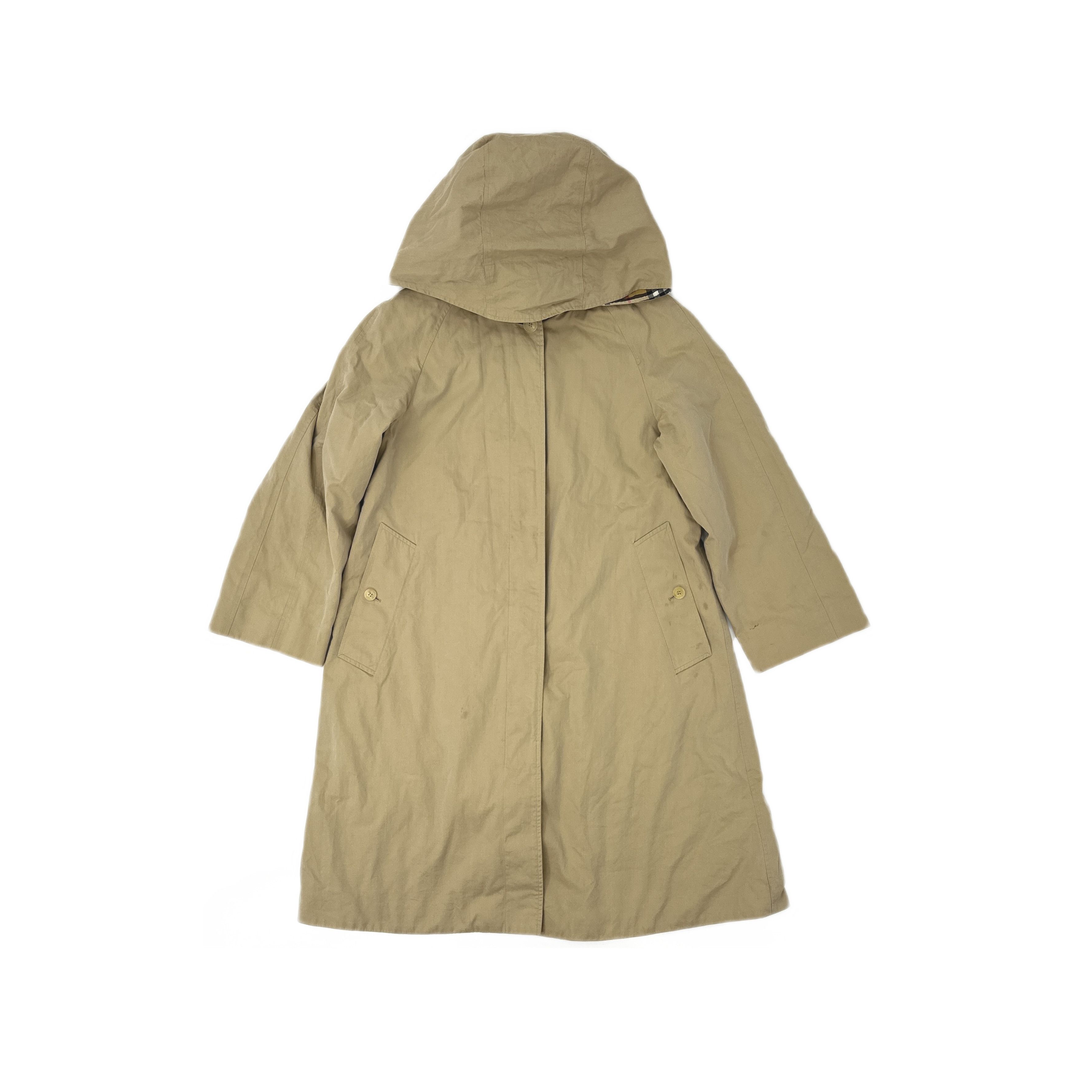 Burberry Burberry Check Lined Hooded Coat Size US 4 Size XS / US 0-2 / IT 36-38 - 1 Thumbnail