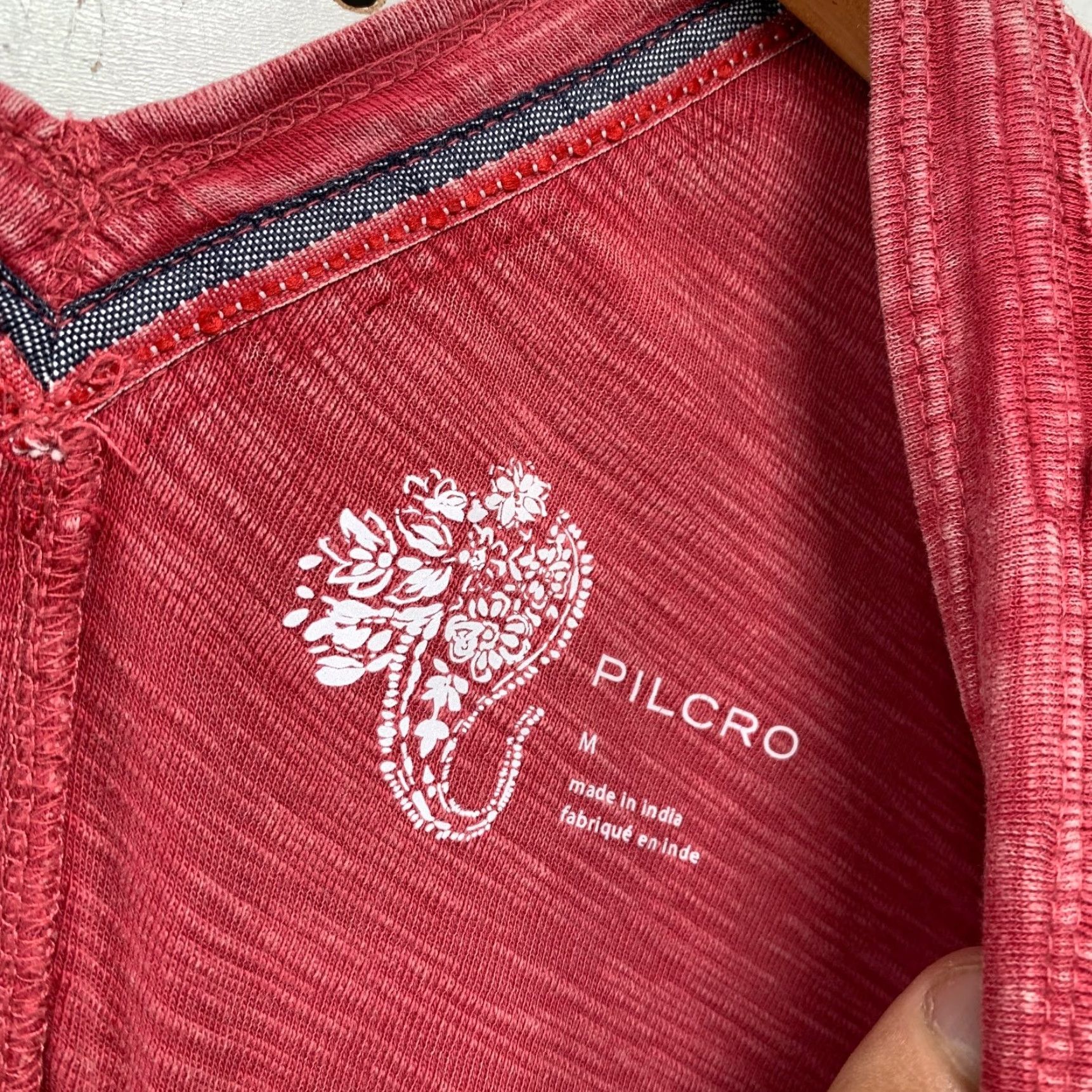 Anthropologie VINTAGE Anthropologie Pilcro Henley Swing Top 100% Cotton Pink M Adult Women's Swing Top 90s Event? Size M / US 6-8 / IT 42-44 - 5 Thumbnail