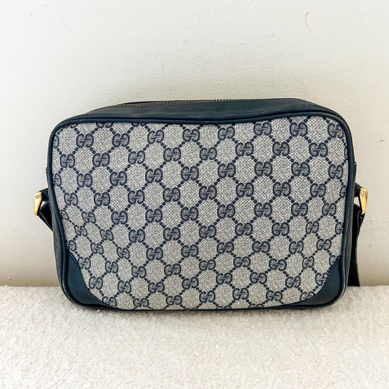 Gucci Authentic Vintage GUCCI Blue GG Shoulder Bag Size ONE SIZE - 3 Thumbnail