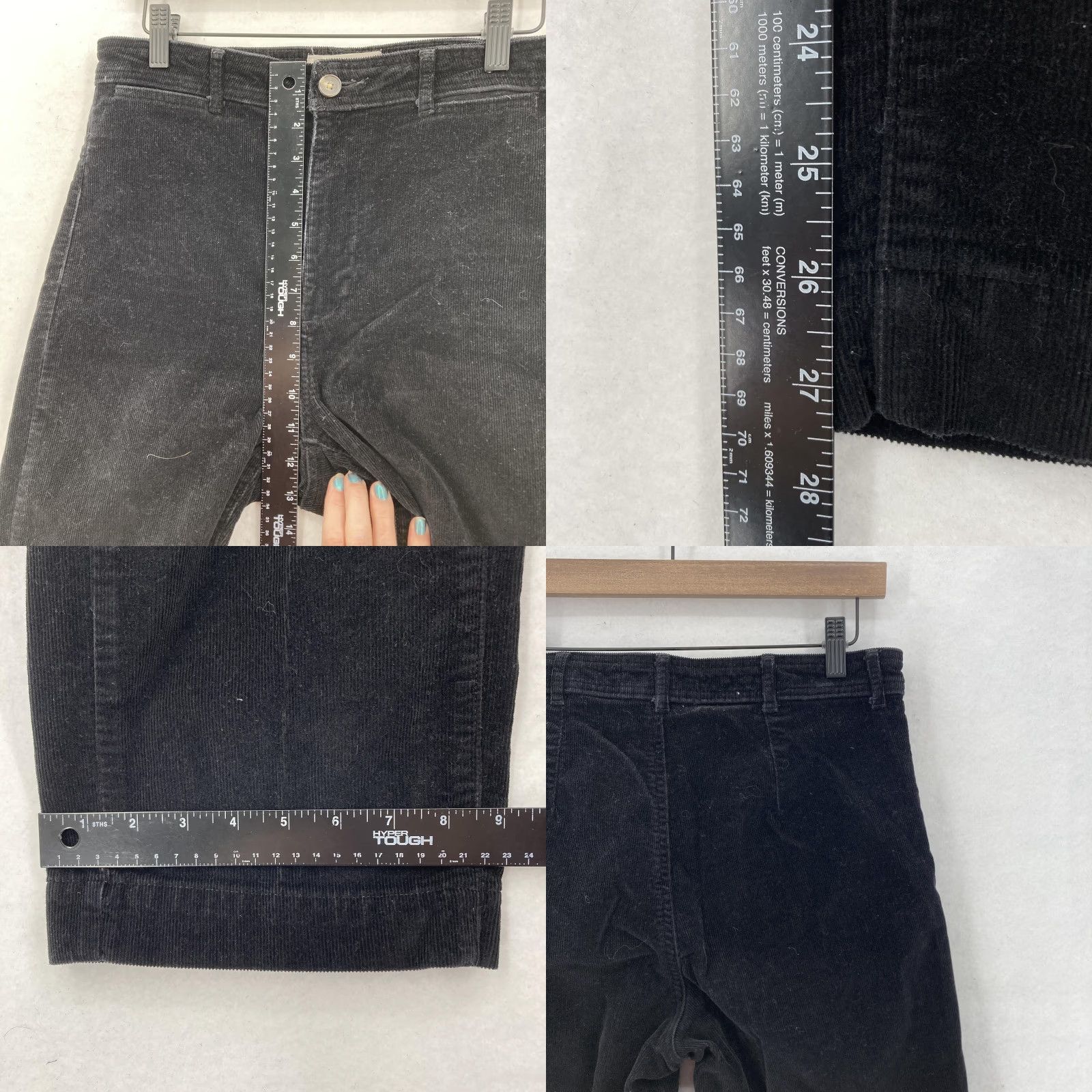 Everlane Everlane Pants Womens 6 Black The Corduroy Wide-Leg Pant Stretch Zip Fly Casual Size 28" / US 6 / IT 42 - 8 Thumbnail