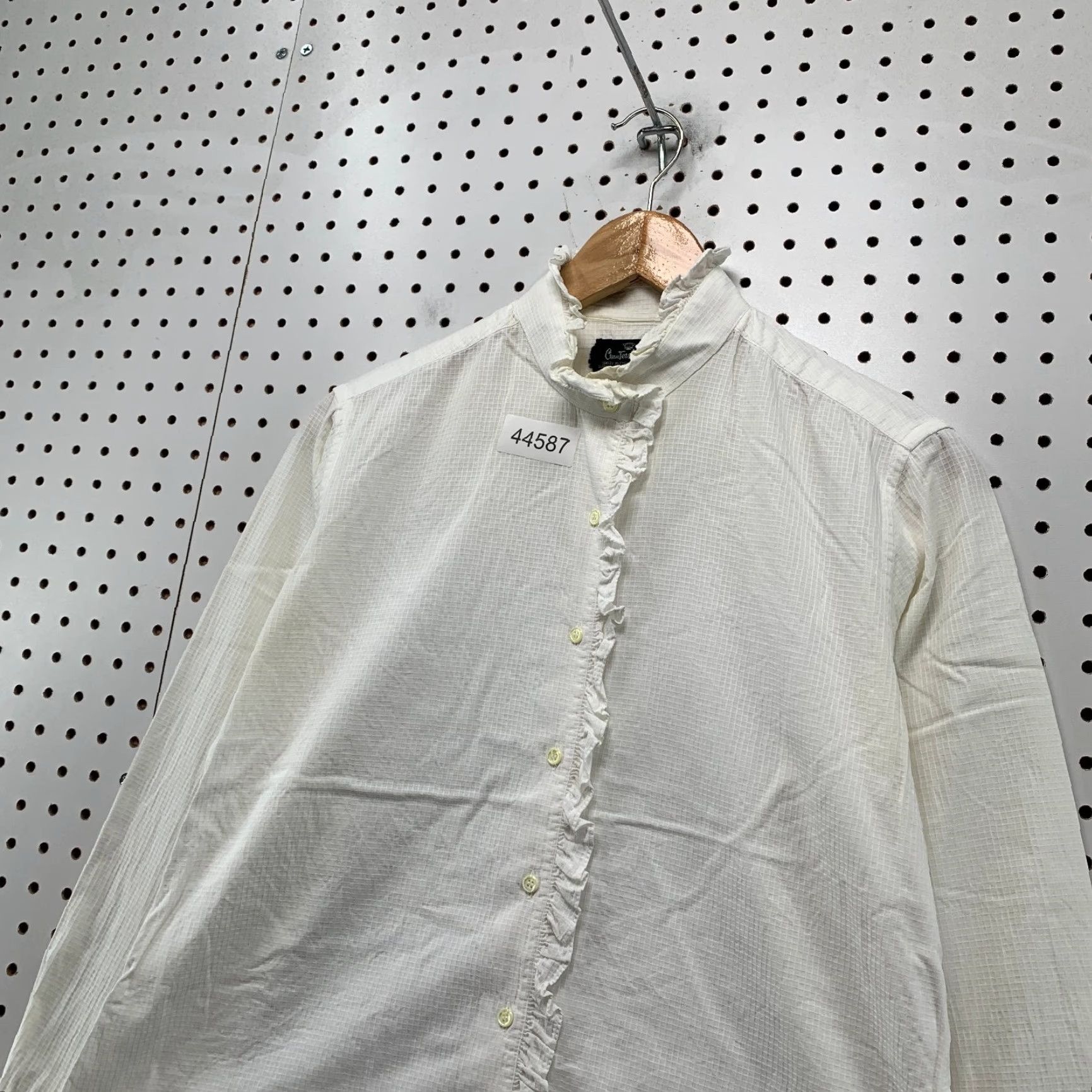 Countess Mara VINTAGE Countess Mara Blouse Womens L White Long Sleeve Ruffle Trim 60s 70s Regular Size: L Womens Men? (No, avoid extra) Size L / US 10 / IT 46 - 4 Thumbnail