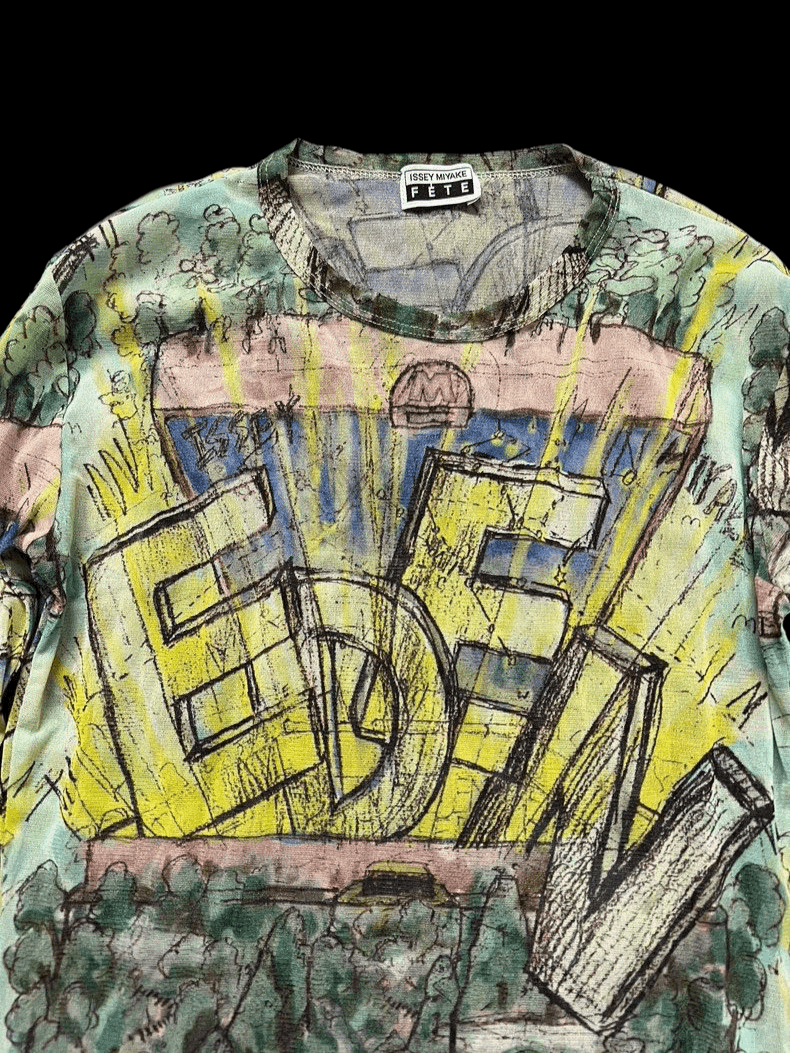 Japanese Brand Issey Miyake Graffiti tulle top Size M / US 6-8 / IT 42-44 - 2 Thumbnail