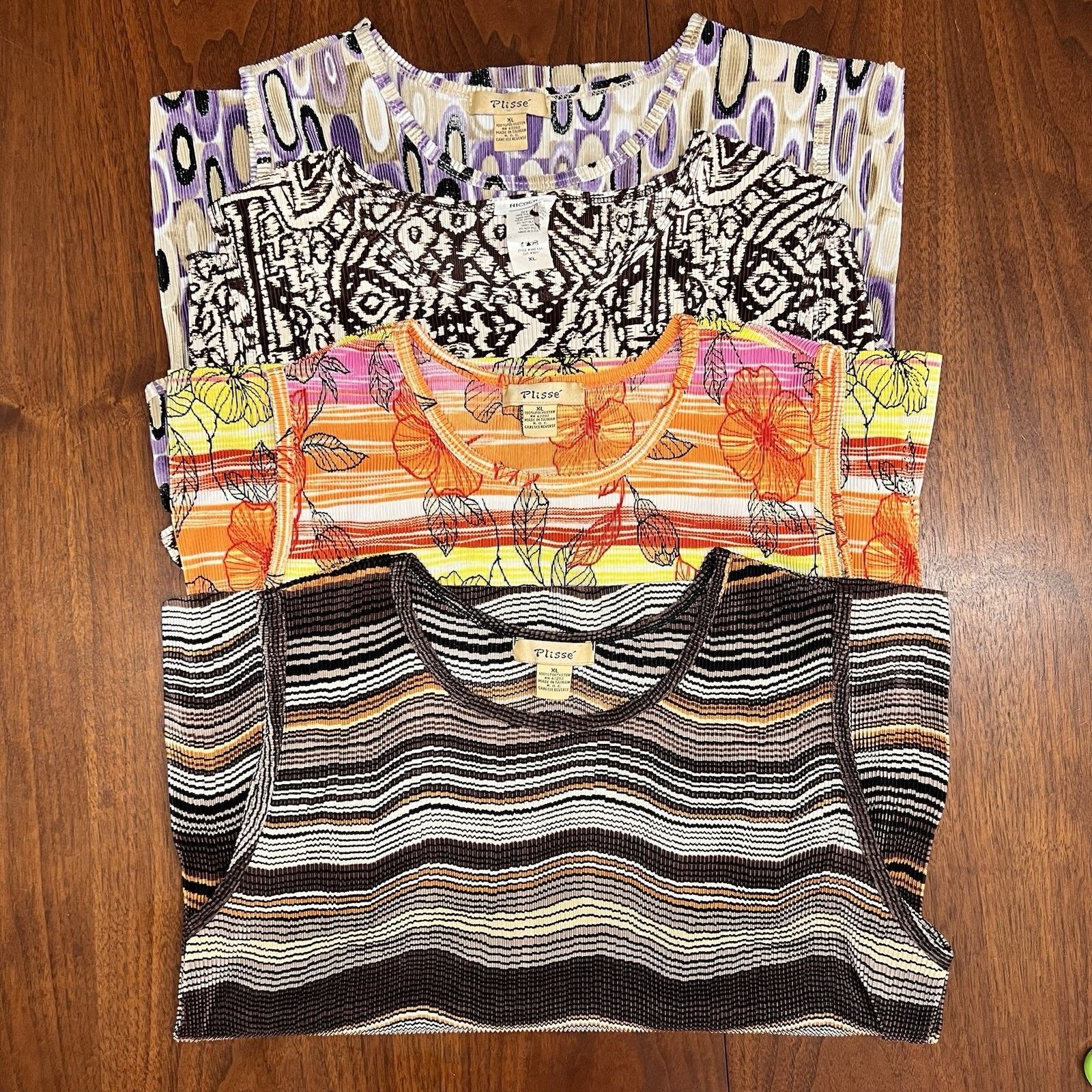 Homme Plisse Issey Miyake Vtg Lot Of 4 Plissé & Nicola Pleats Crinkle XL Sleeveless Size XL / US 12-14 / IT 48-50 - 2 Thumbnail